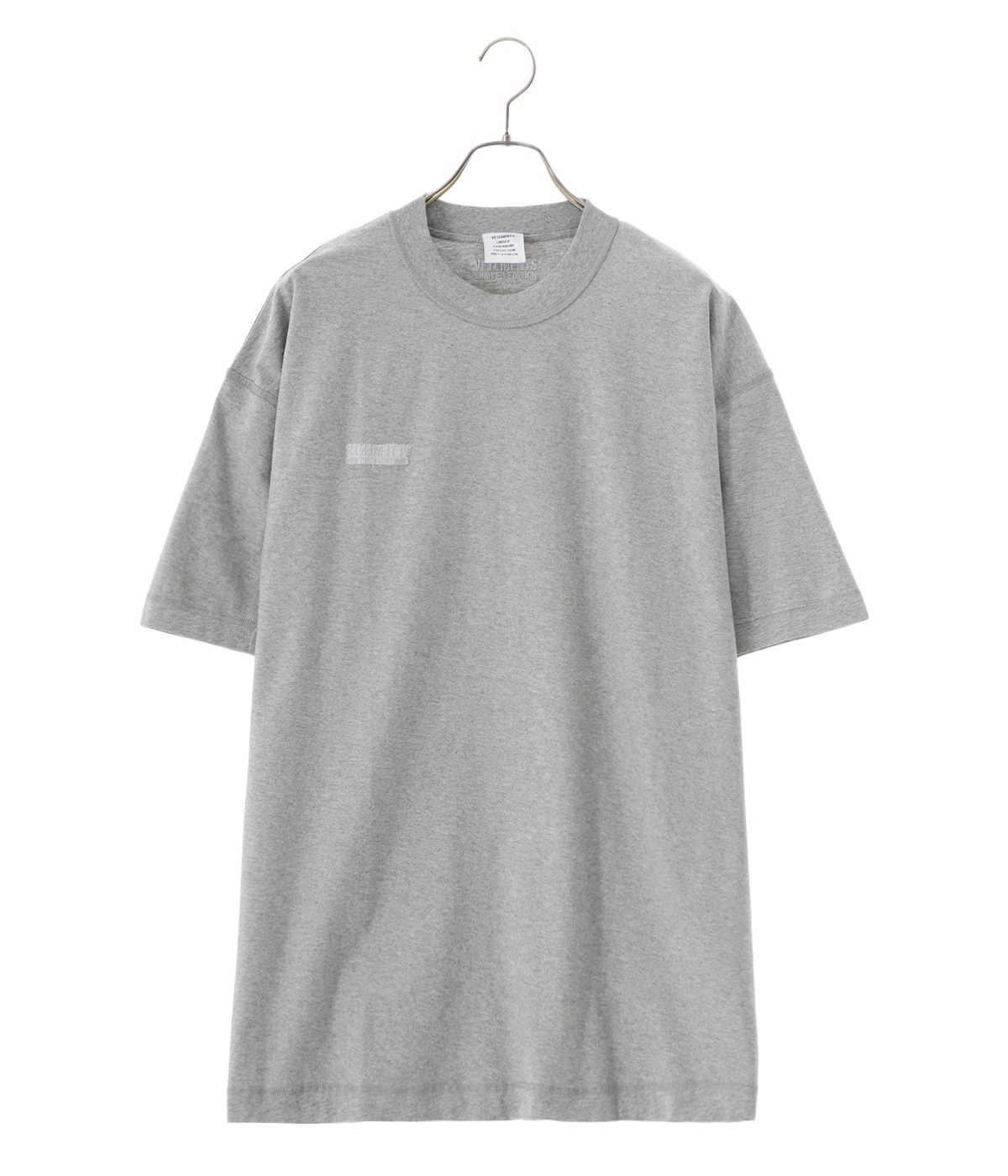 ALL GREY INSIDE-OUT T-SHIRT | VETEMENTS(ヴェトモン