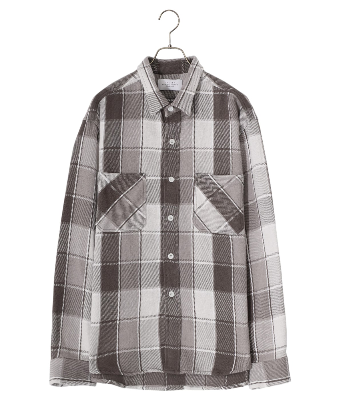 サイズ4 UNUSED CHECK SHIRT ネイビー UNUSED/アンユーズド】Check shirt US2380の通販 「ONENESS