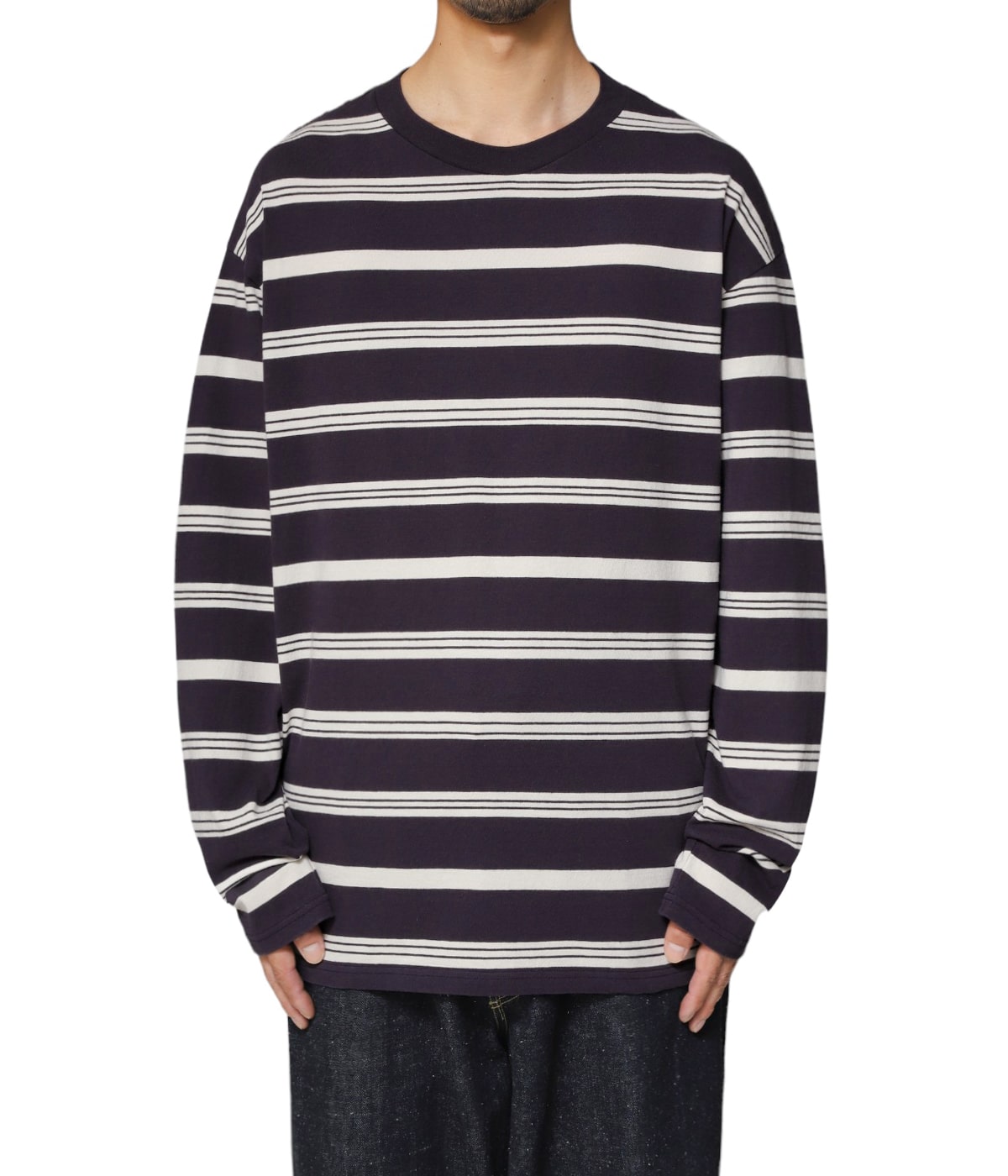 Long-sleeve border T-shirt | UNUSED(アンユーズド) / トップス