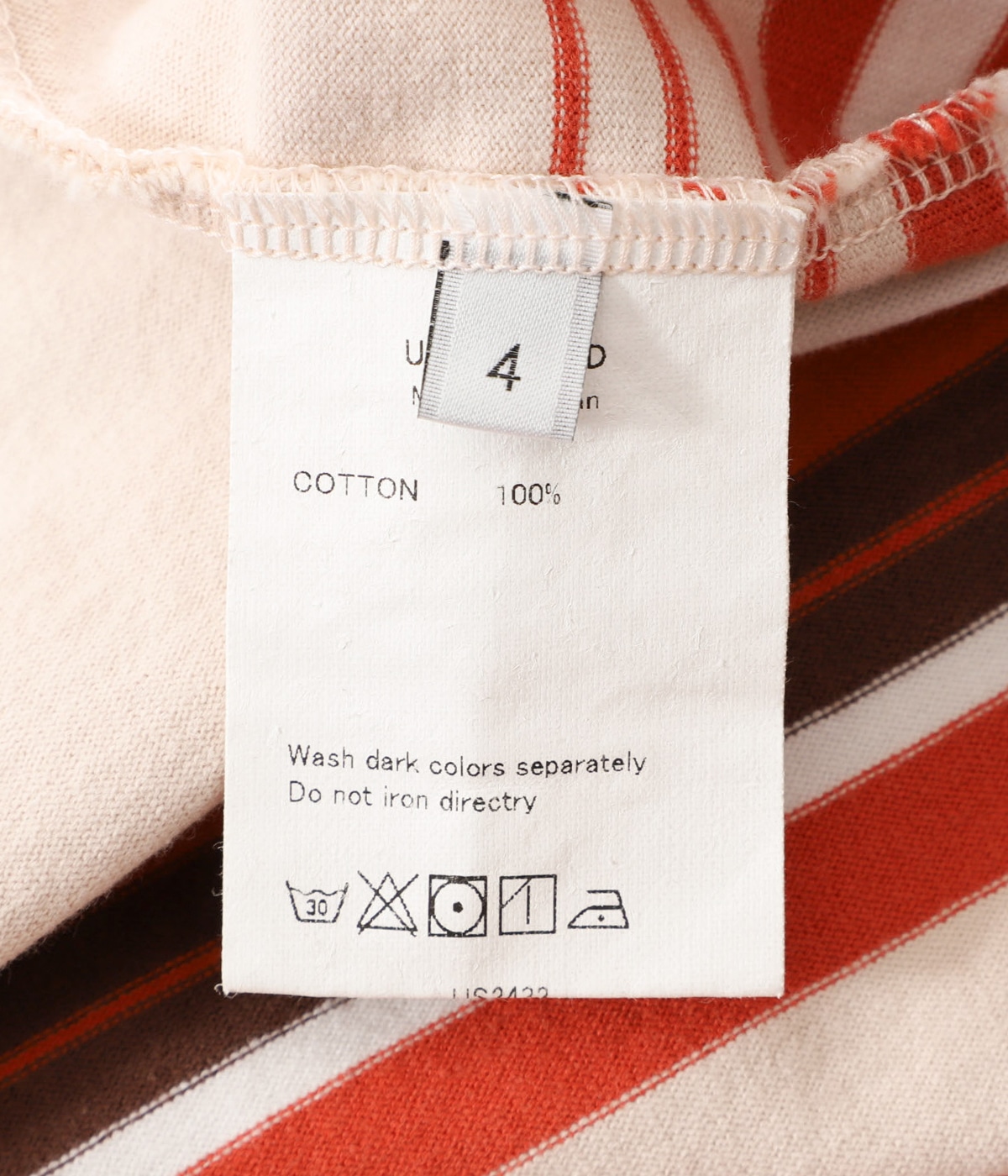 Border short sleeve T-shirt | UNUSED(アンユーズド
