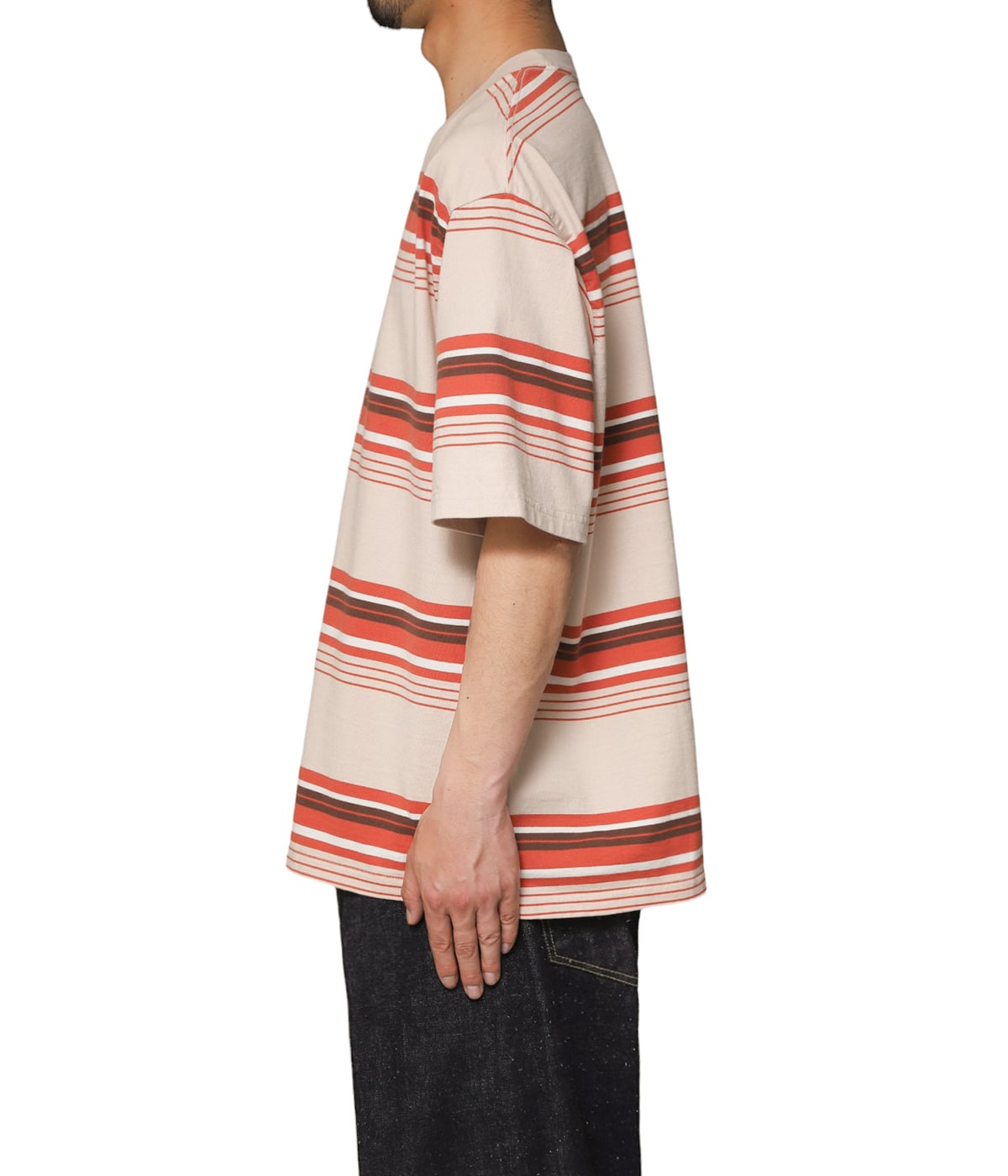 Border short sleeve T-shirt | UNUSED(アンユーズド