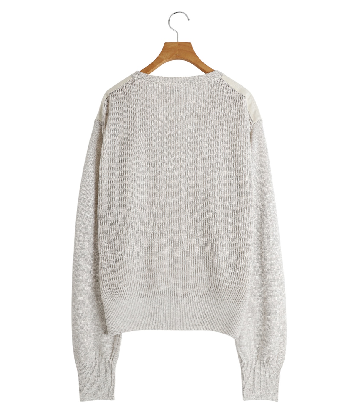 レディース】KNITTED LINEN LACE-UP LONG SLEEVE