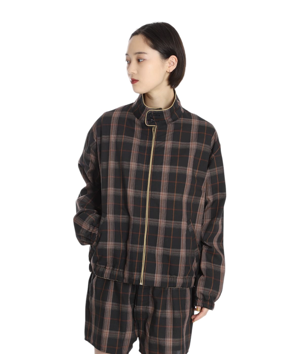レディース】COATED COTTON/PLAID REVERSIBLE BLOUSON