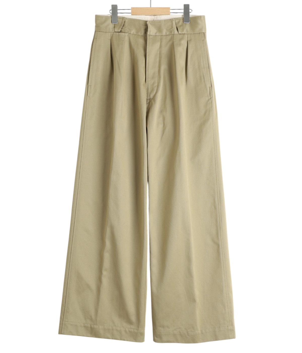 fumika_uchidaフミカウチダリネンハーフパンツ FUMIKA UCHIDA / W/R 3 Tucks Shorts / Khaki Beige | STARLING