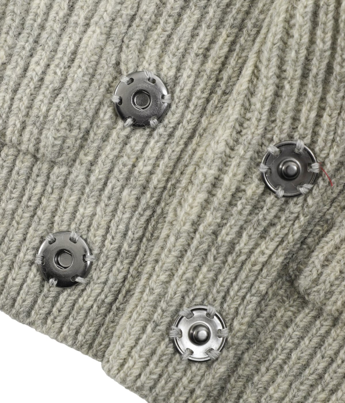 トップス FUMIKA_UCHIDA SHETLAND HOODED CARDIGAN FUMIKA UCHIDA： SHETLAND RIB STITCH HOODED CARDIGAN - TOP GREY