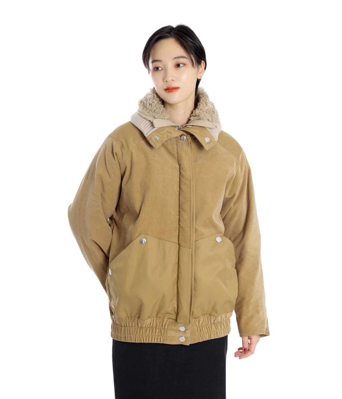 レディース】CORD REVERSIBLE BLOUSON_removal boa liner