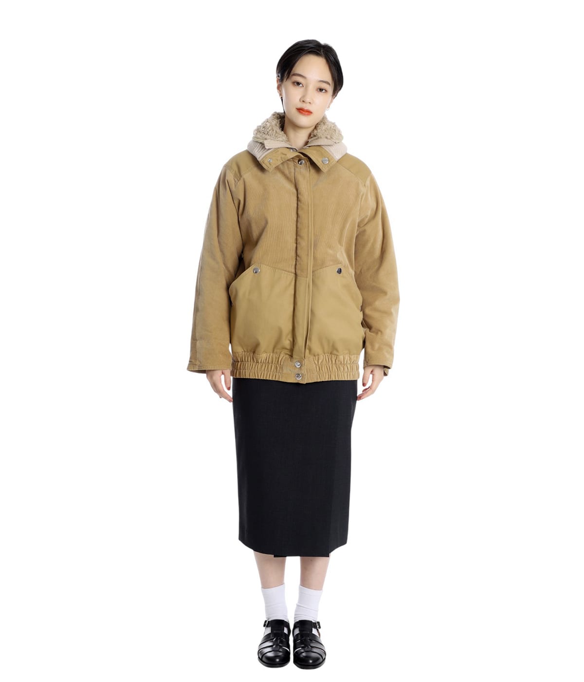 レディース】CORD REVERSIBLE BLOUSON_removal boa liner