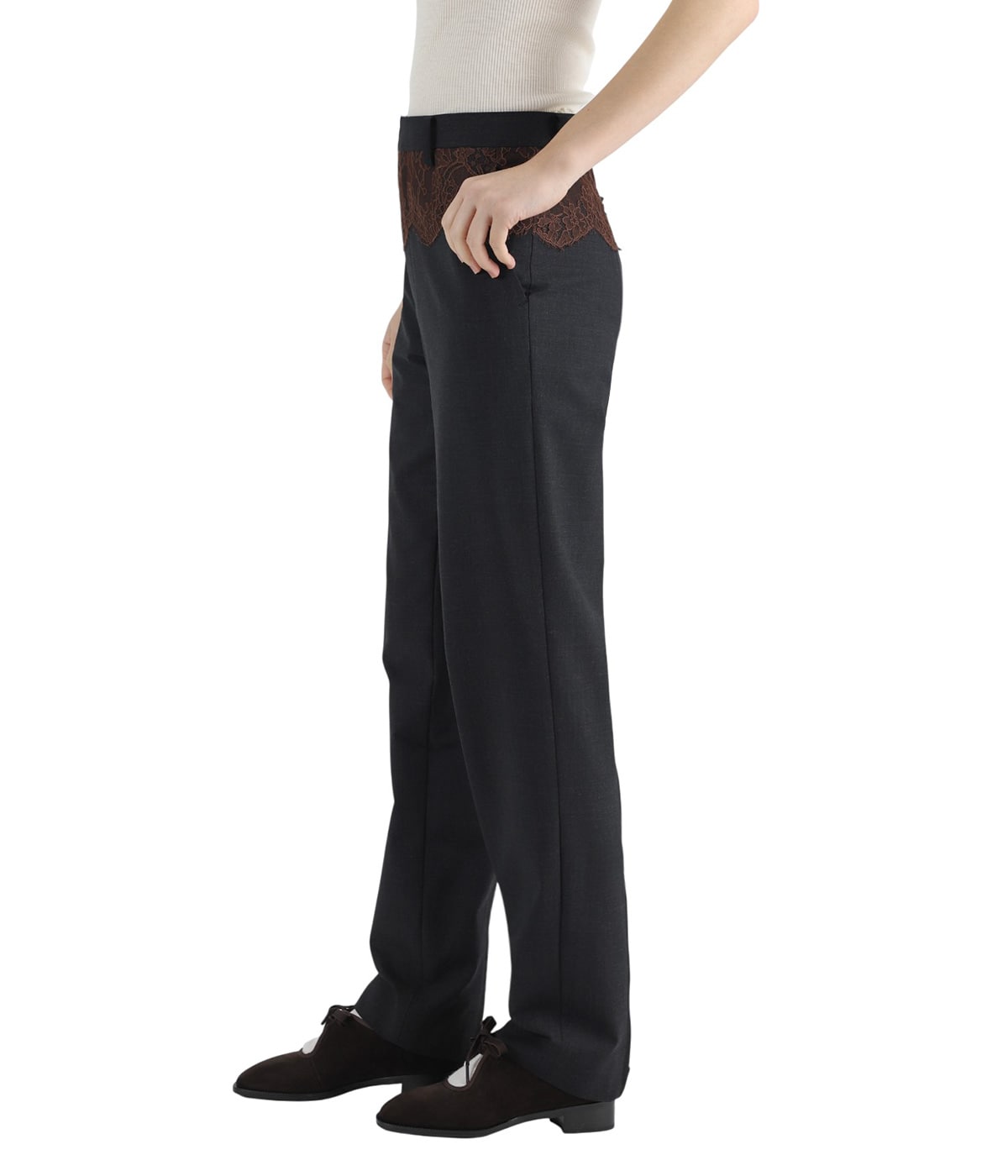 レディース】SUITING LACE WAIST PANTS | FUMIKA_UCHIDA(フミカ ウチダ