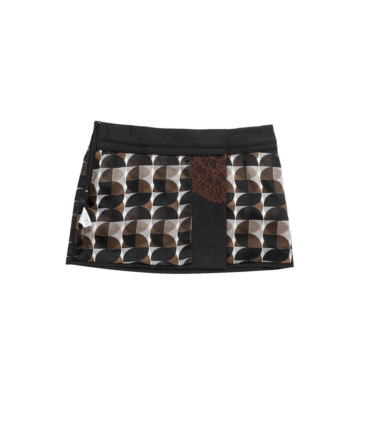 フミカウチダ スカート 36 レディース】SUITING LACE WAIST MINI SKIRT | FUMIKA_UCHIDA(フミカ