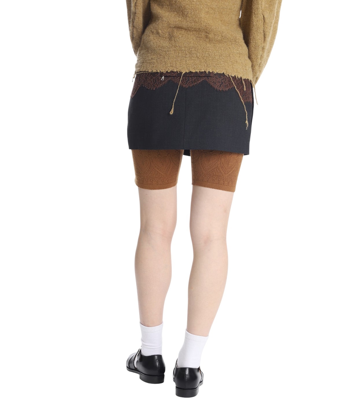 レディース】SUITING LACE WAIST MINI SKIRT | FUMIKA_UCHIDA(フミカ