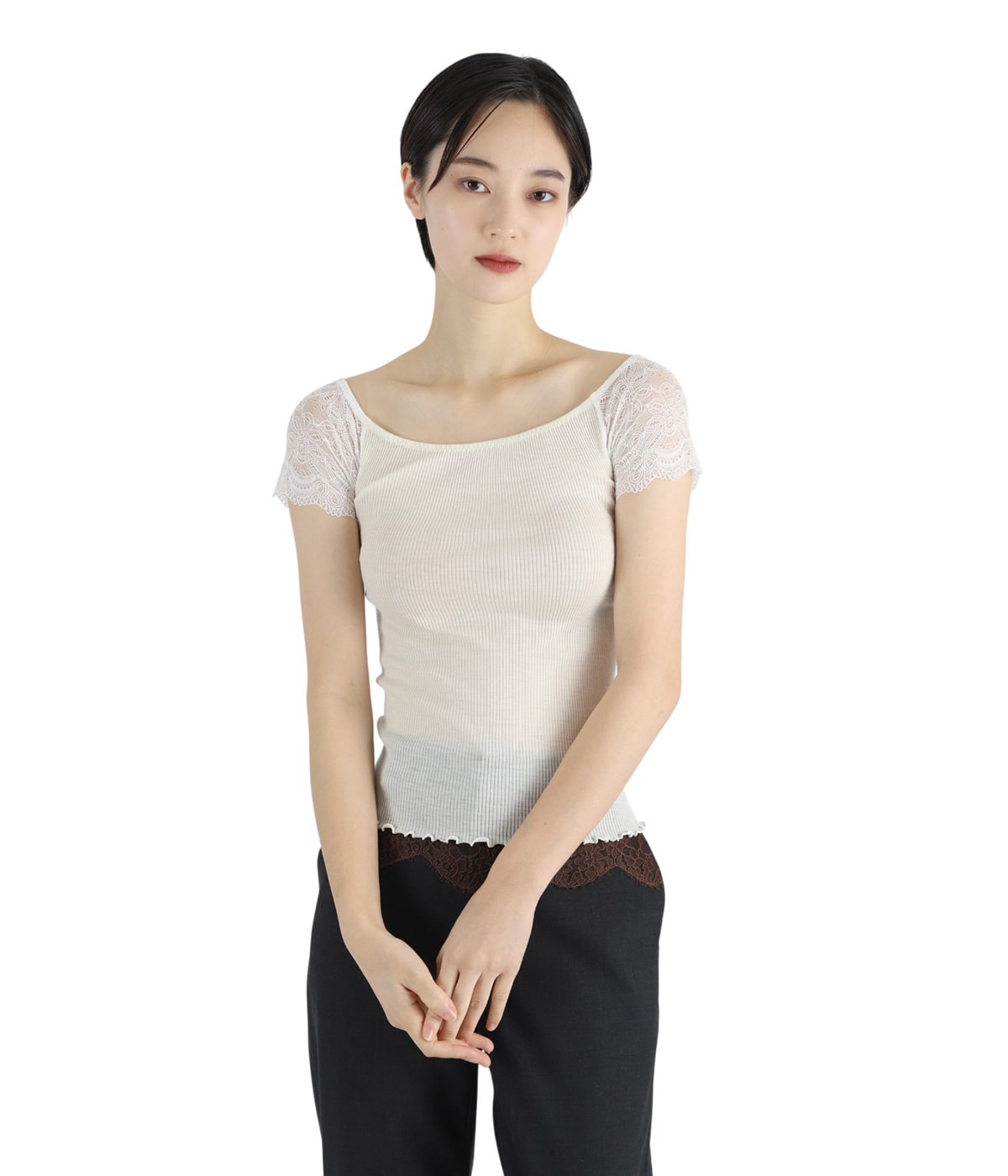 レディース】RIB OFF-SHOULDER UNDERWEAR | FUMIKA_UCHIDA(フミカ