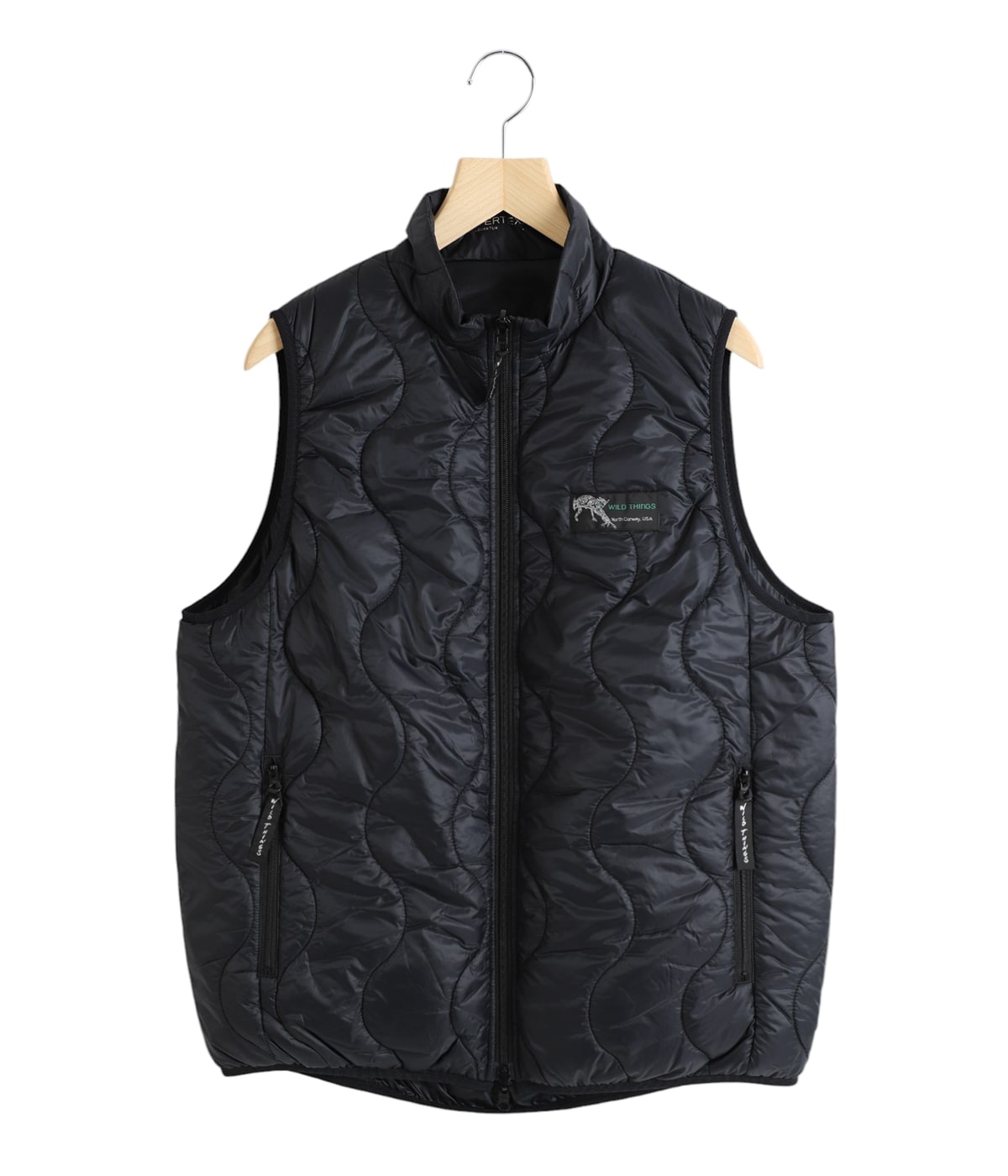 WILD THINGS リバーシブル ダウンベスト ブラック S REVERSIBLE BELAY VEST | WILD THINGS(ワイルドシングス