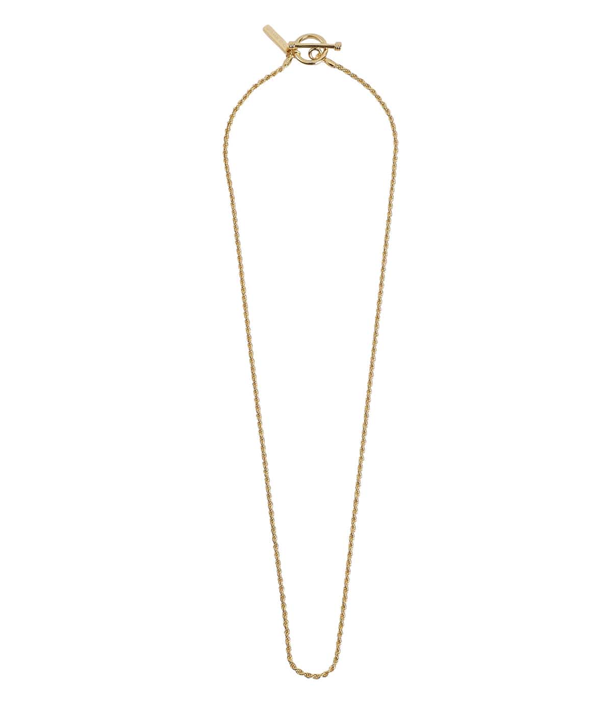 French Rope Link Necklace -Gold-