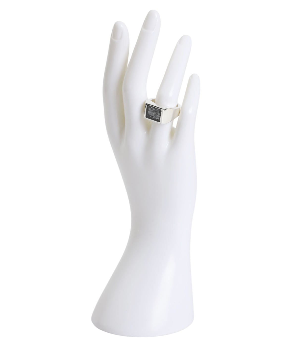 アクセサリー Calee Resin signet ring brute-signet-ring-gold-