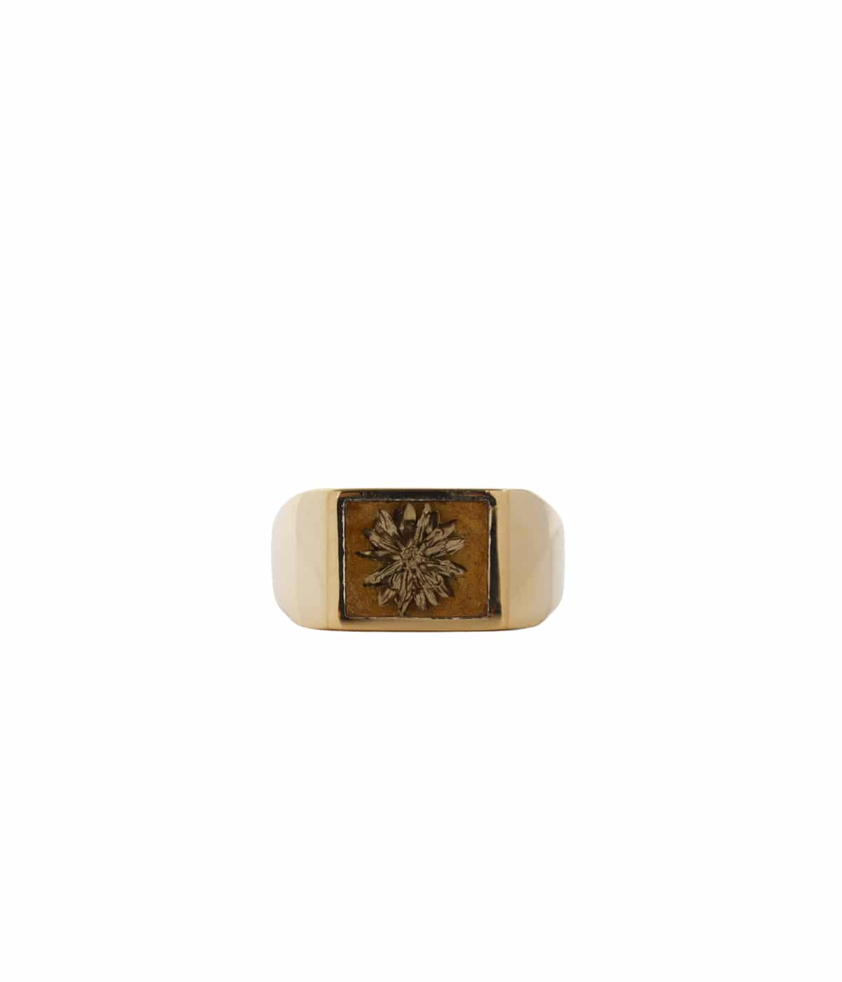 Sunflowerietさま 専用ページです Signet Ring with Golden Palm Flower | XOLO JEWELRY(ショロ