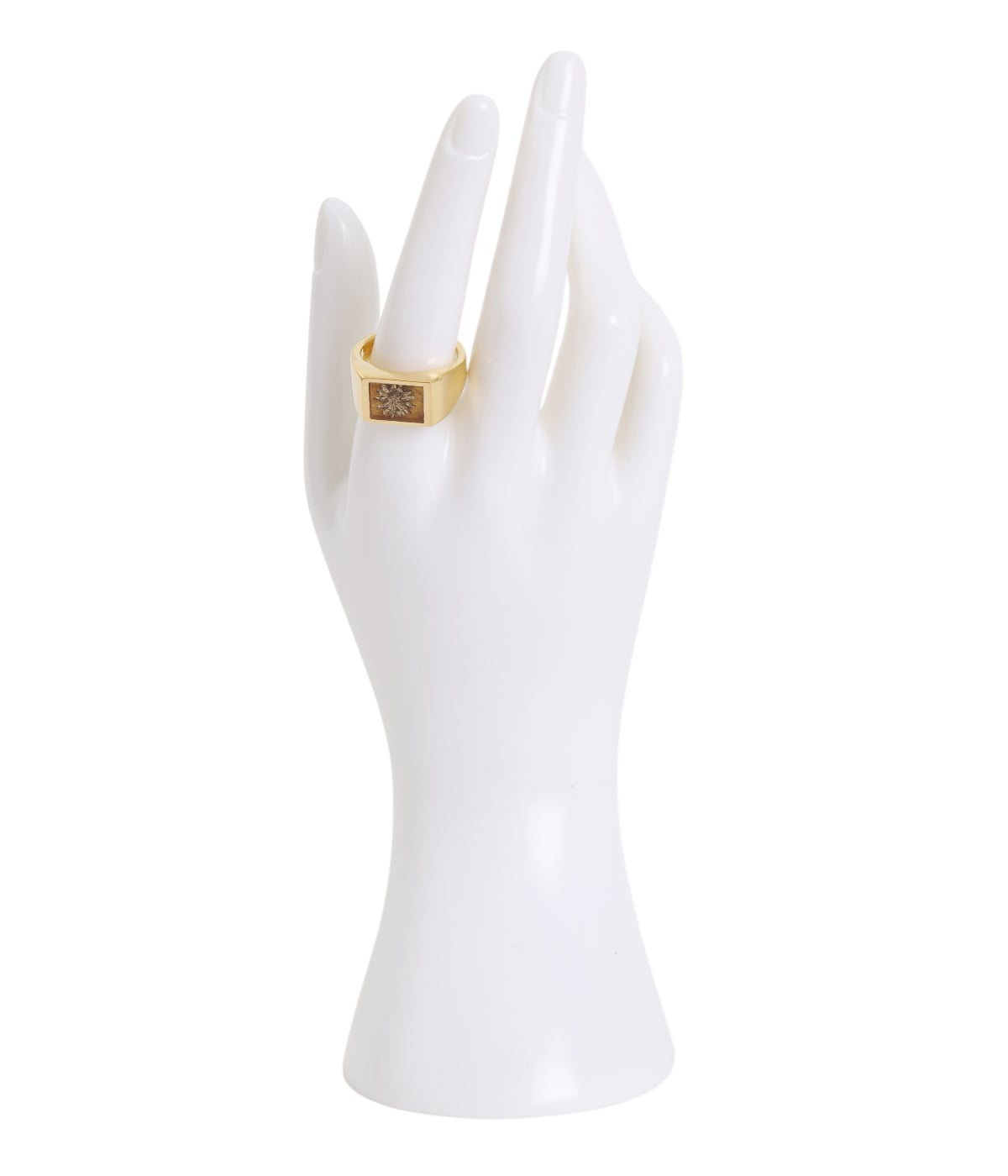 Signet Ring with Golden Palm Flower | XOLO JEWELRY(ショロ
