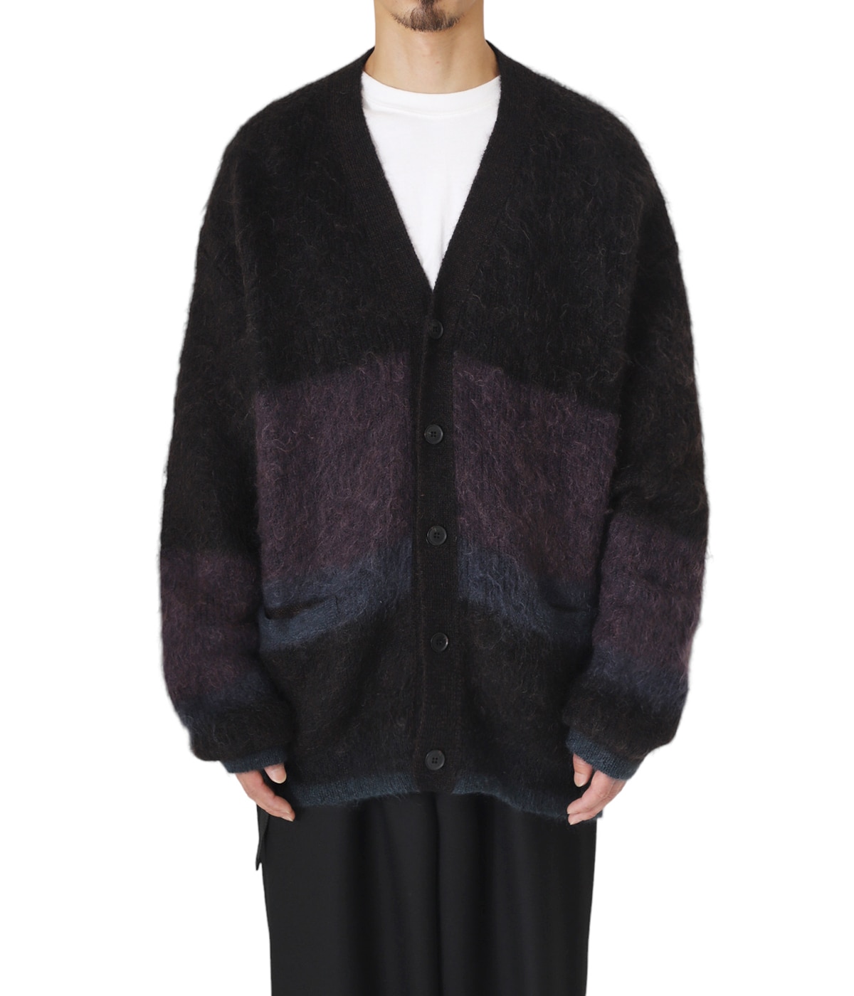 MOHAIR BORDER CARDIGAN | YOKE(ヨーク) / トップス ニット