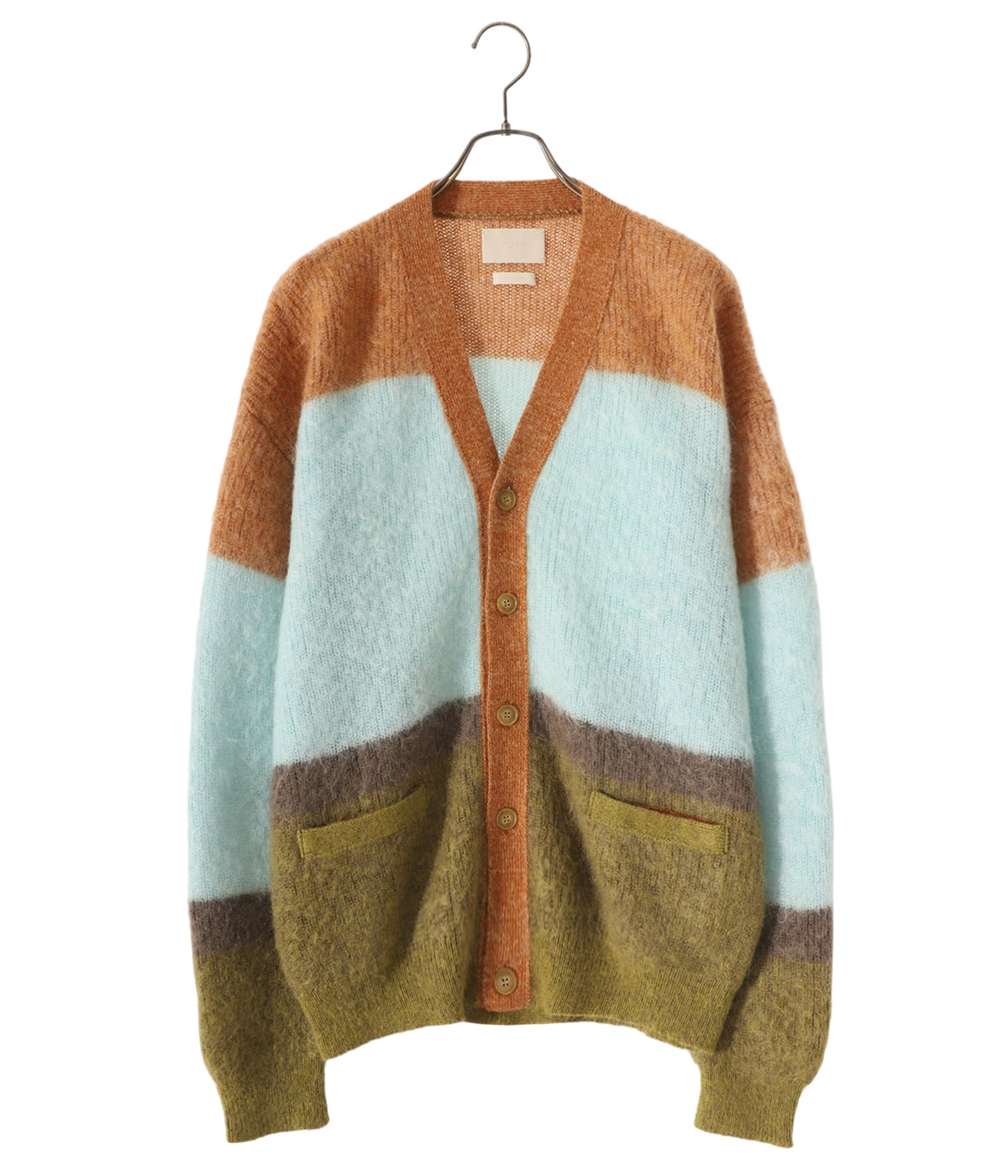 【美品】ヨーク　ボーダーカーディガン　オーバーサイズ MOHAIR BORDER CARDIGAN | YOKE(ヨーク) / トップス ニット