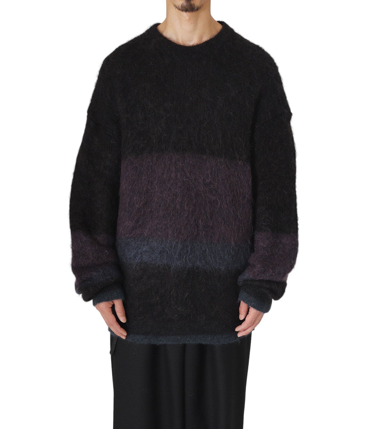 yoke 別注 MOHAIR BORDER CREWNECK SWEATER MOHAIR BORDER CREWNECK SWEATER | YOKE(ヨーク) / トップス