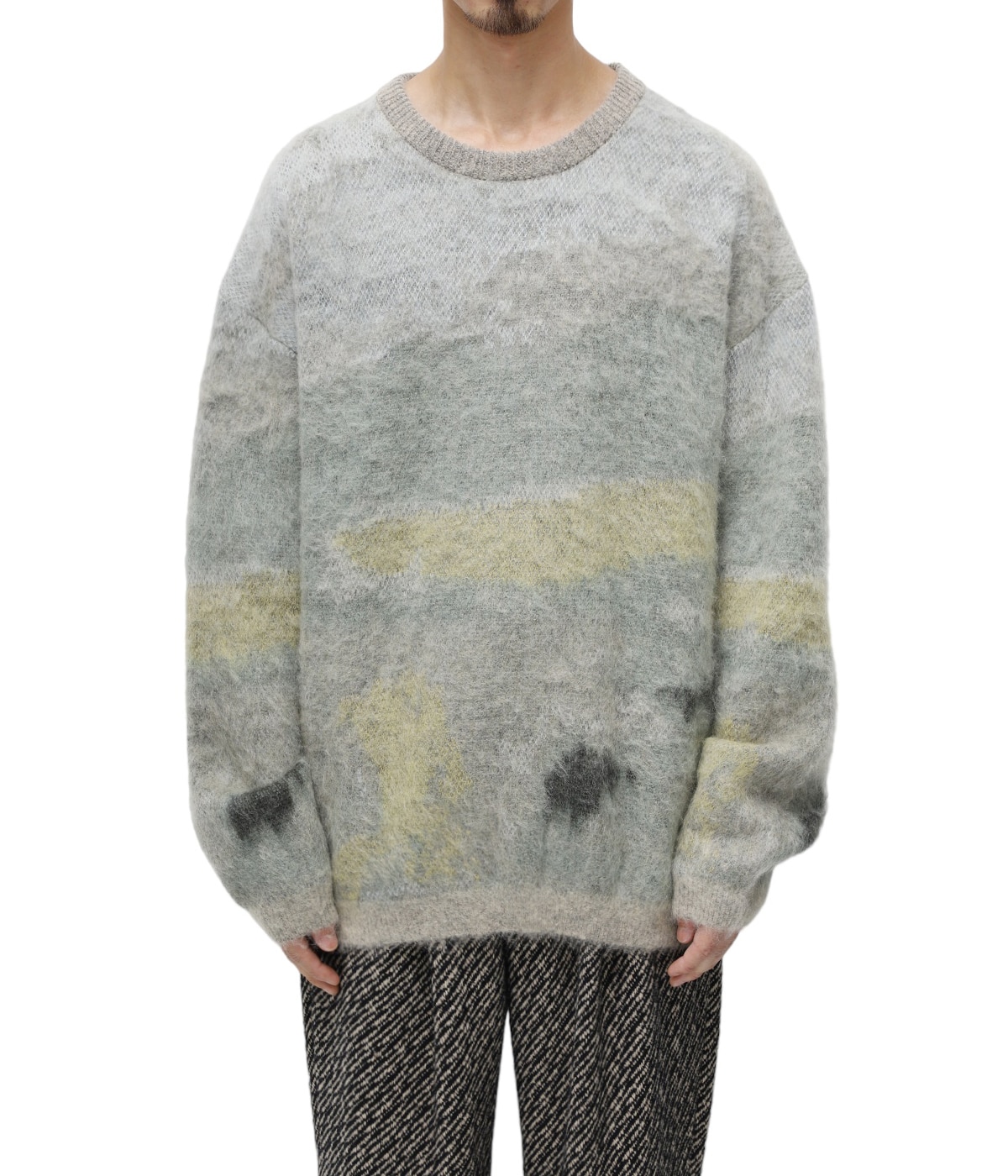 LANDSCAPE MOHAIR JACQUARD CREWNECK SWEATER | YOKE(ヨーク