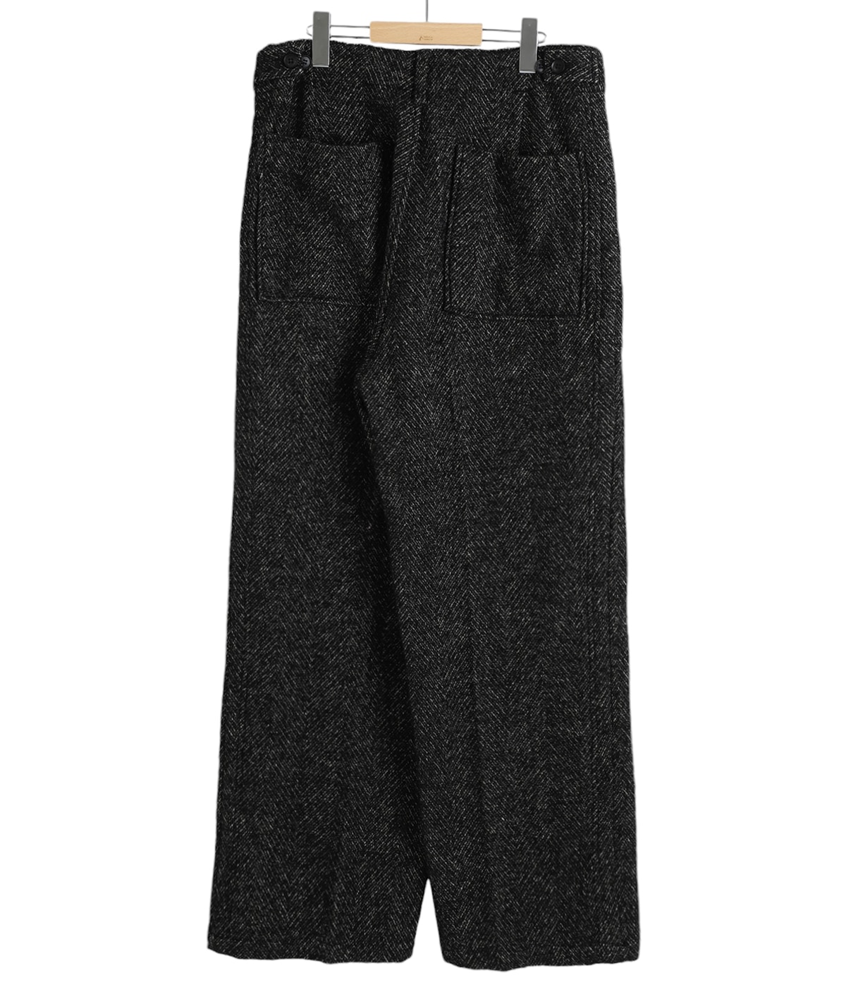 24FW YOKE ブラック ワイドパンツ YOKE - ヨーク24FW TWEED WIDE-LEG BAKER PANTS (YK24FW0728P