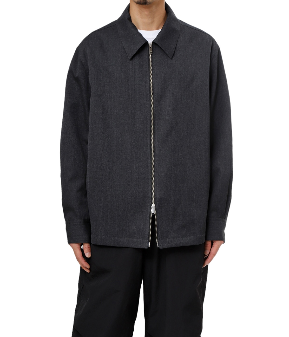 ジャケット・アウター A.F ARTEFACT TWEED COVERALL SHIRT A.F ARTEFACT TWEED COVERALL SHIRT (BLACK x WHITE)の商品