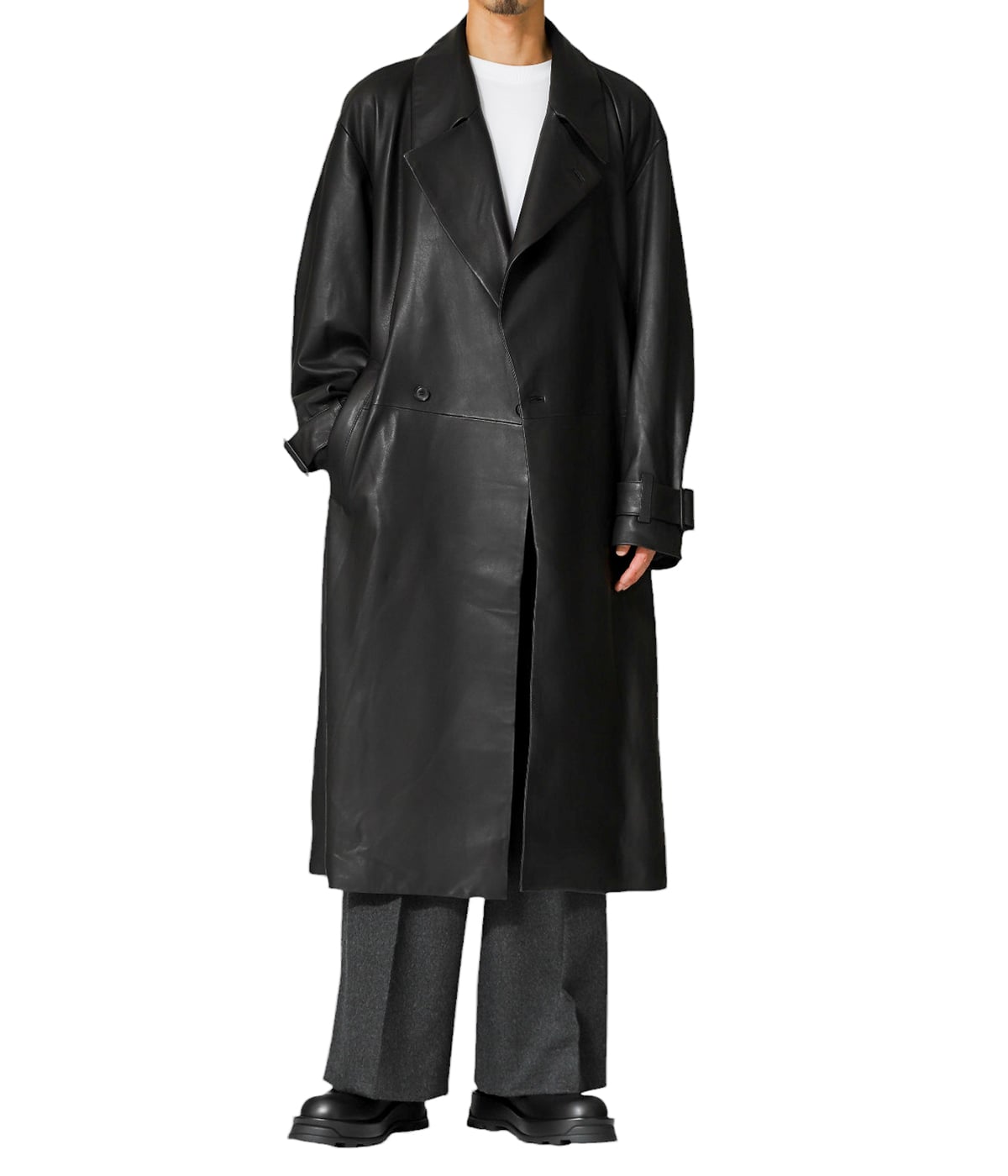 ジャケット・アウター YOKE Leather Double Breasted Coat M LEATHER DOUBLE BREASTED COAT | YOKE(ヨーク) / アウター