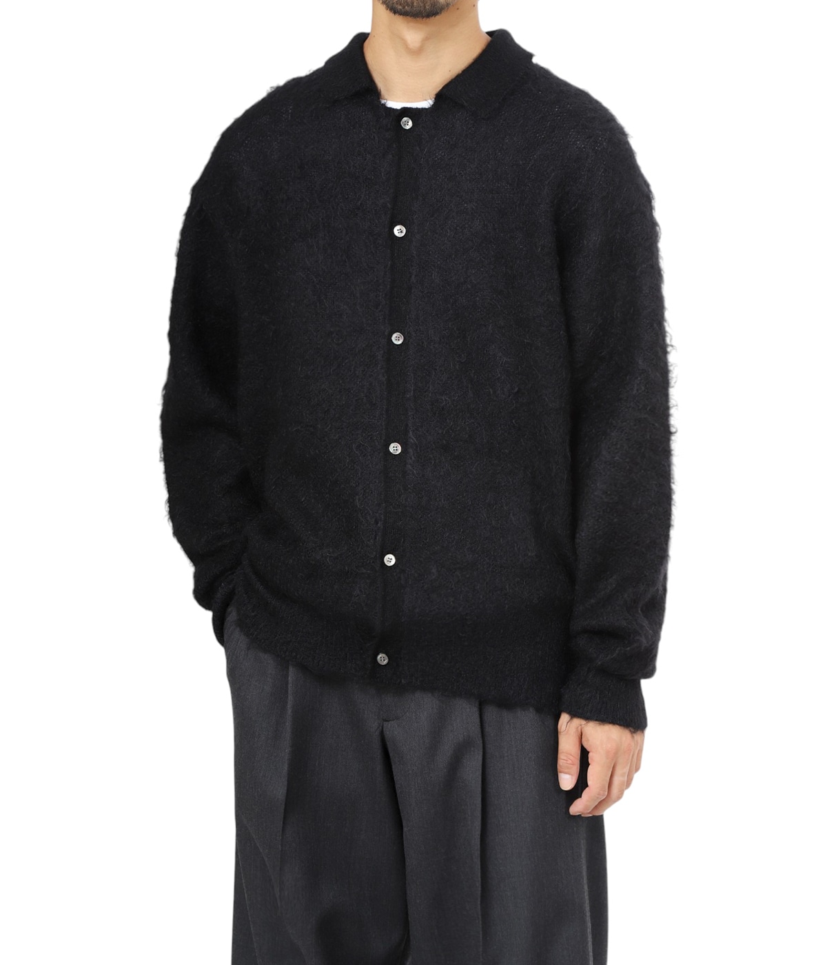 【YOKE】BRUSHED MOHAIR KNIT SHIRT クーポン】YOKE/ヨーク/BRUSHED MOHAIR KNIT SHIRT(507608606