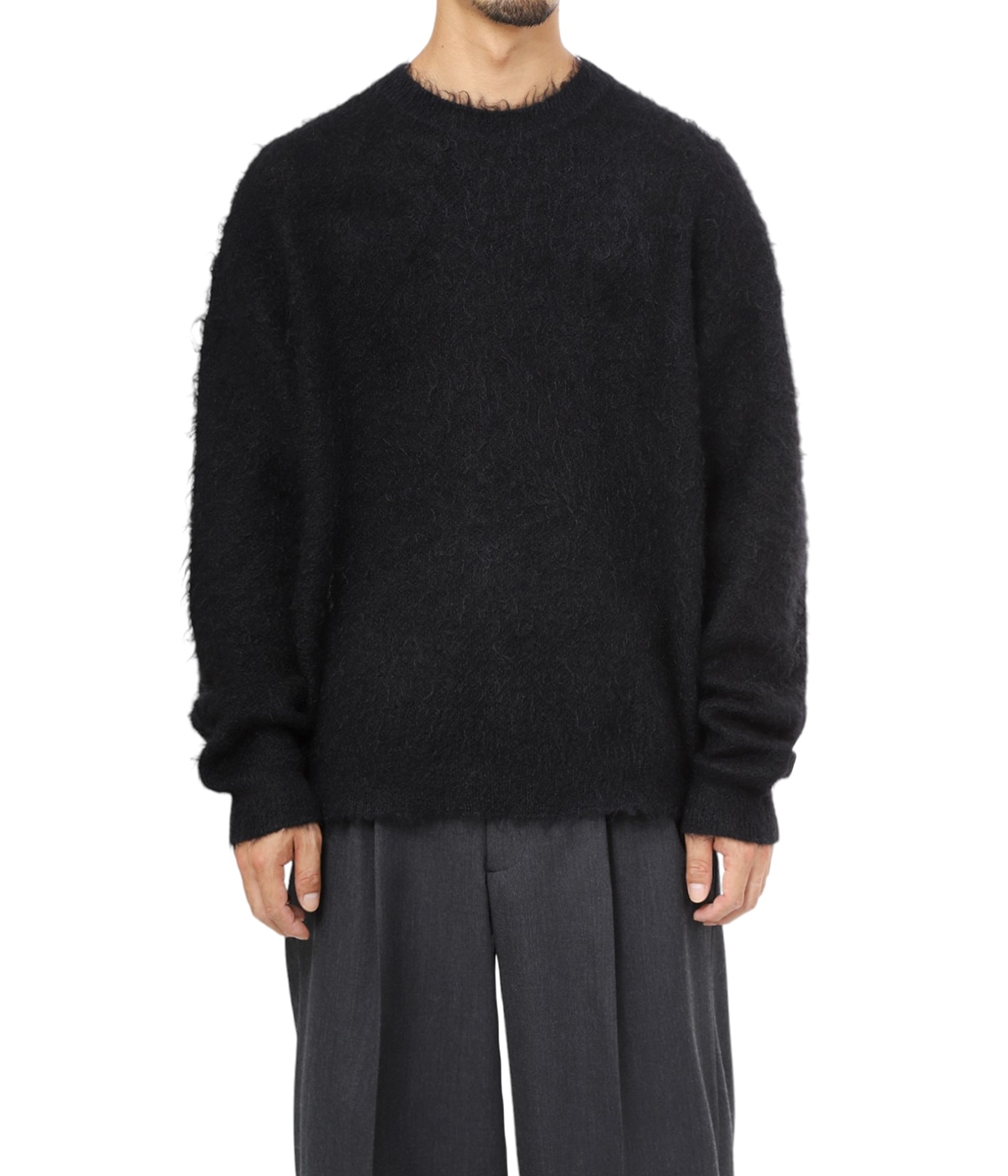 トップス YOKE BRUSHED MOHAIR SWEATER BLACK BRUSHED MOHAIR SWEATER | YOKE(ヨーク) / トップス ニット