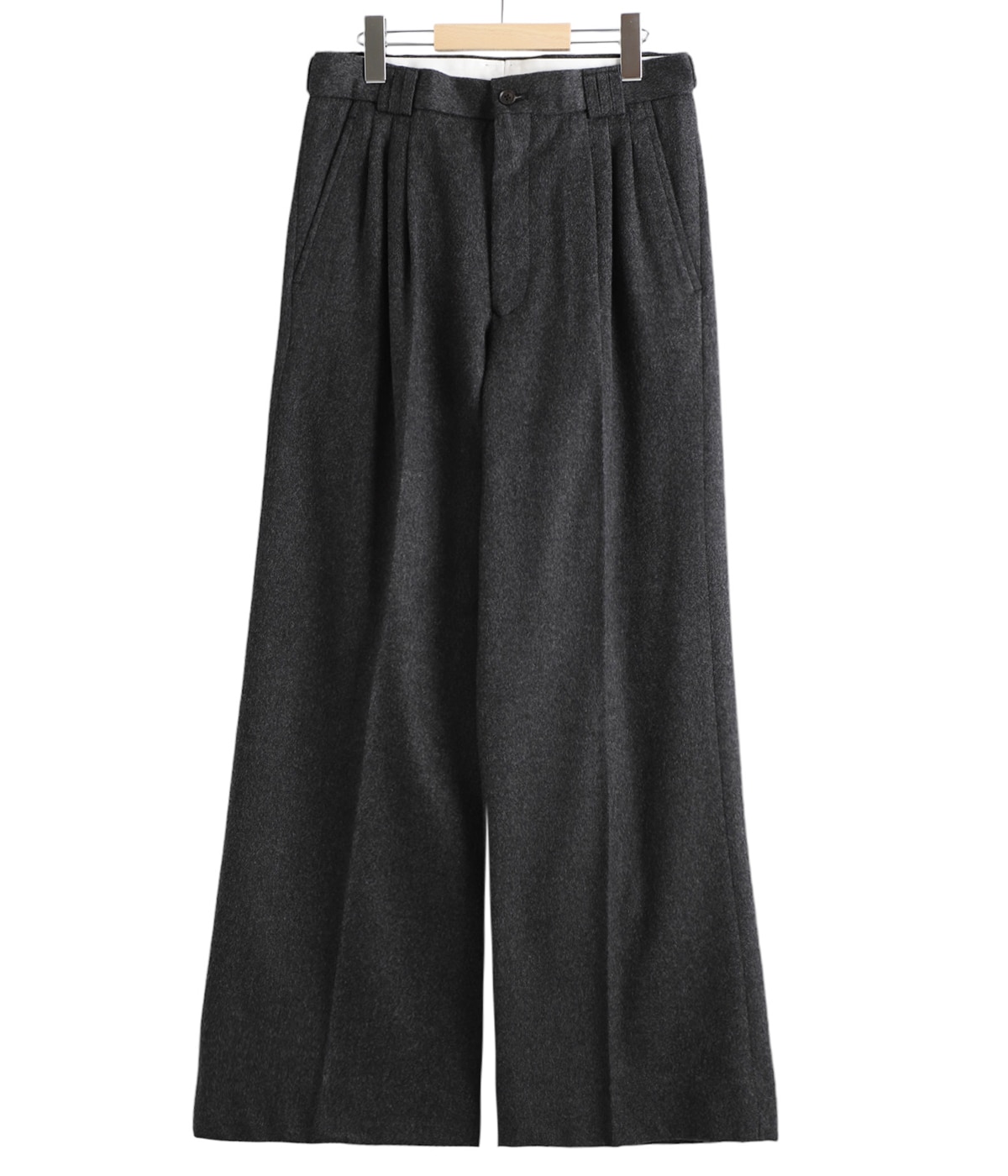Brewed Protain Blend Wool 3PLEATED WIDE TROUSERS