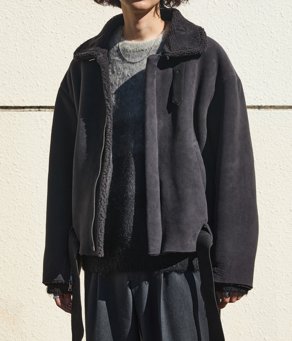【ペリキュール】ribbon gather lib blouson 別注 REVERSIBLE MOUTON JACKET | YOKE(ヨーク) / アウター