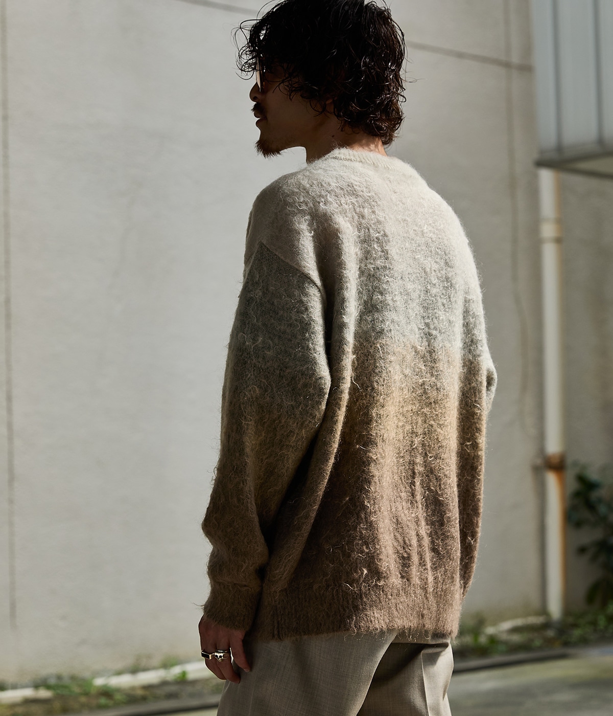 Y's for Men ゴールドのニット 四つ葉刺繍 ワイズ 検索毛混モヘア yohji yamamoto - Y's for men | TURTLE NECK INTARSIA KNIT
