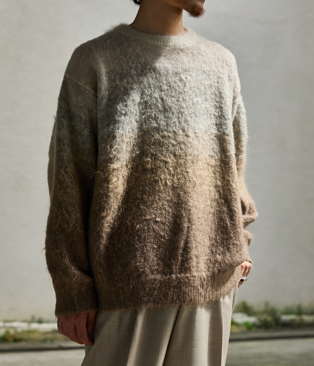 タグ付き新品セモアージュ メッシュワイドプルオーバーYamagata knit 別注 GRADATION MOHAIR KNIT PULL OVER | YOKE(ヨーク