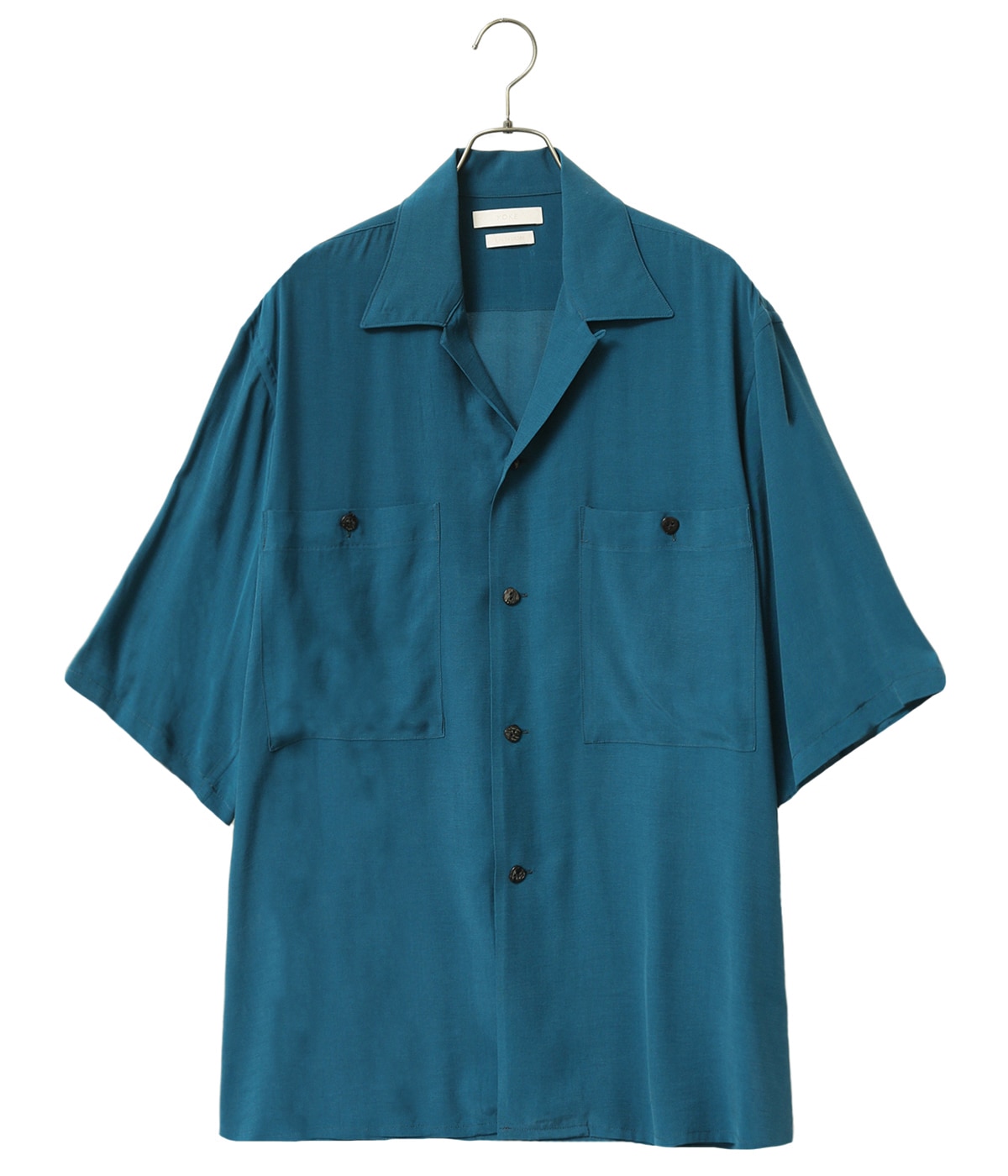 トップス YOKE SILK RAYON TWILL OPEN COLLAR SHIRT YOKE】SILK RAYON TWILL OPEN COLLAR SHIRT（LANDSCAPE PRINTED