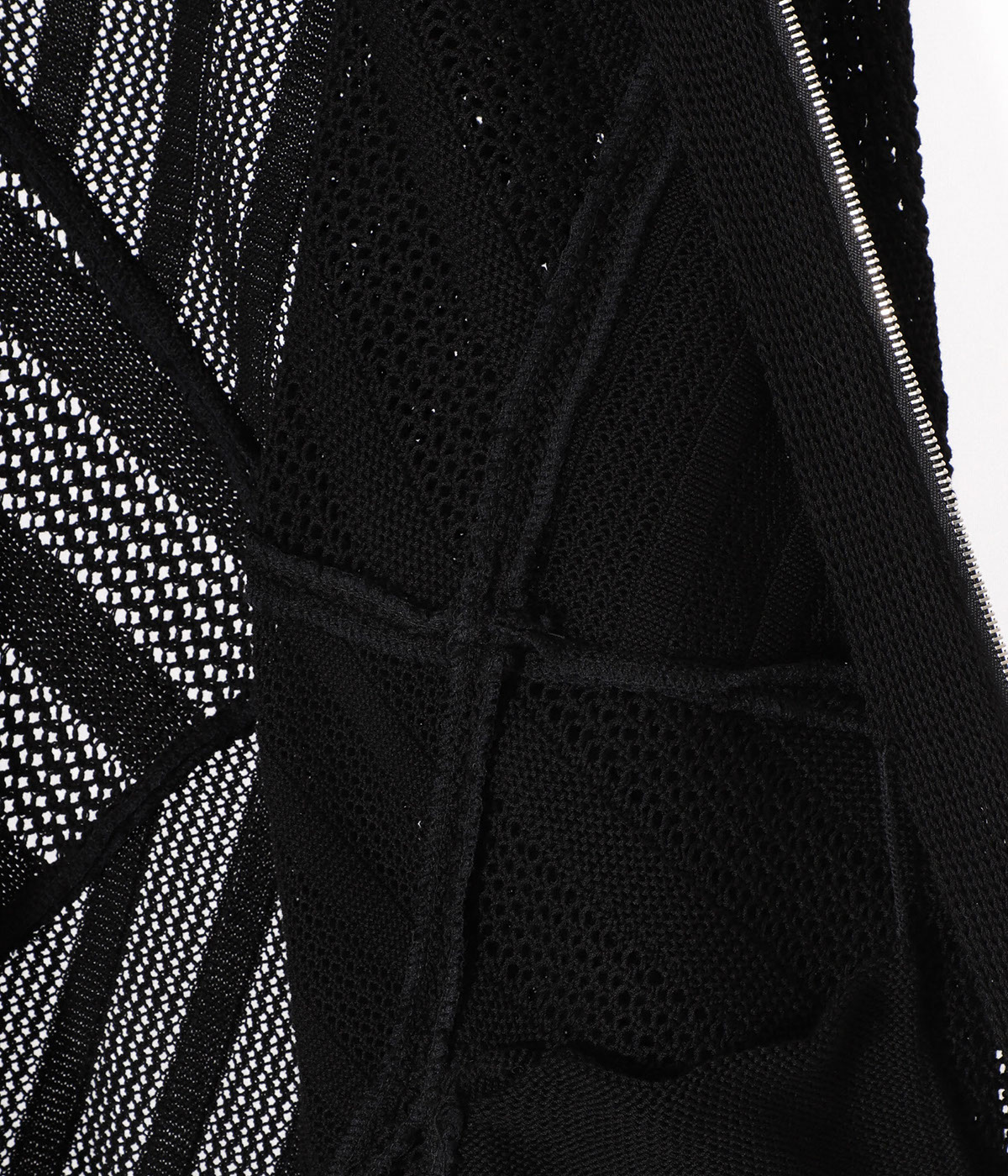 トップス YOKE 24SS COTTON MESH ZIP-UP CARDIGAN YOKE - ヨーク24SS COTTON MESH STRIPE ZIP-UP CARDIGAN