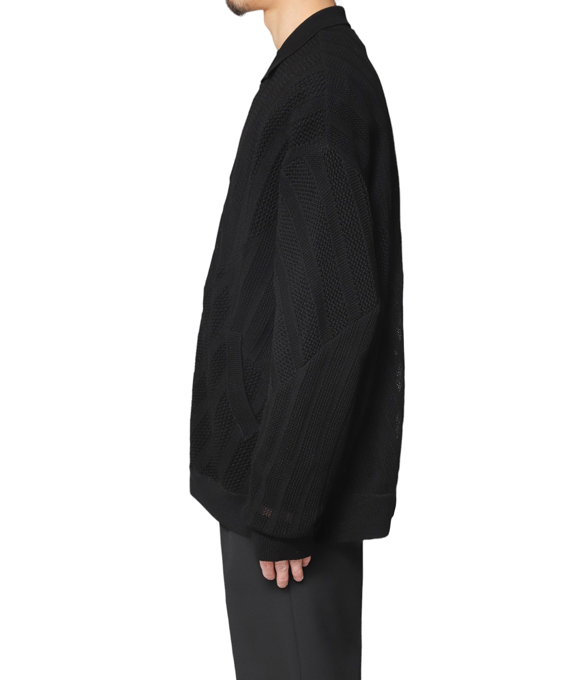 COTTON MESH STRIPE ZIP-UP CARDIGAN | YOKE(ヨーク) / トップス