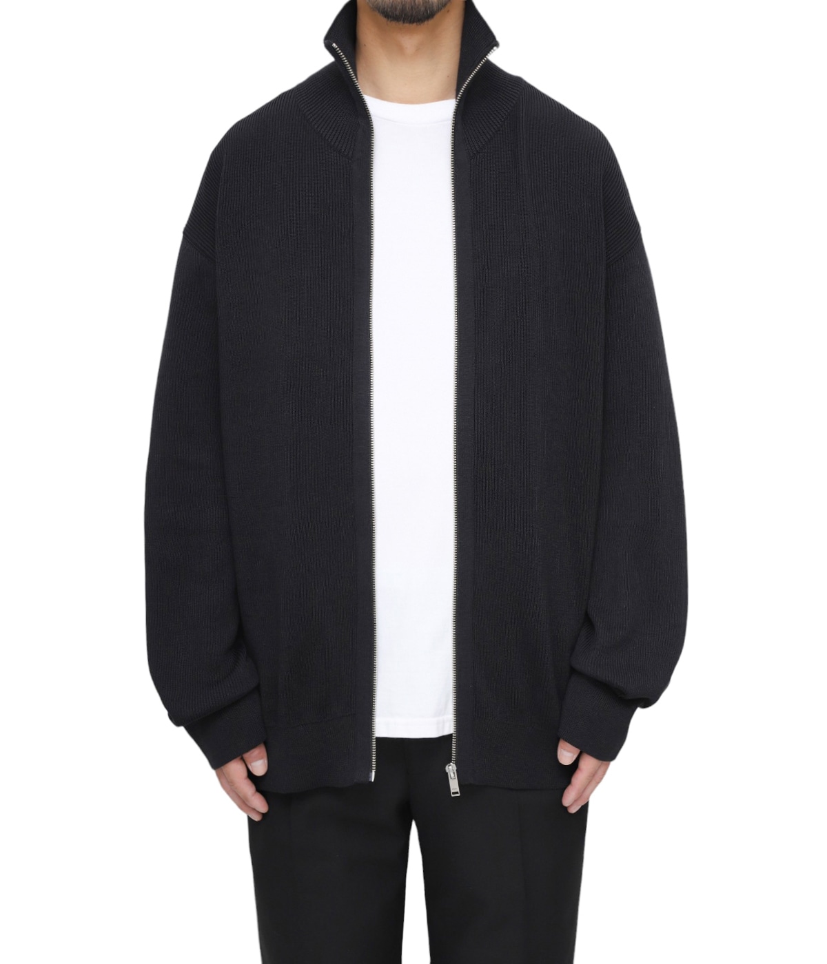 YOKE RIB ZIP-UP CARDIGAN サイズ2 YOKE / ヨーク | RIB ZIP-UP CARDIGAN - Black | 通販 - 正規