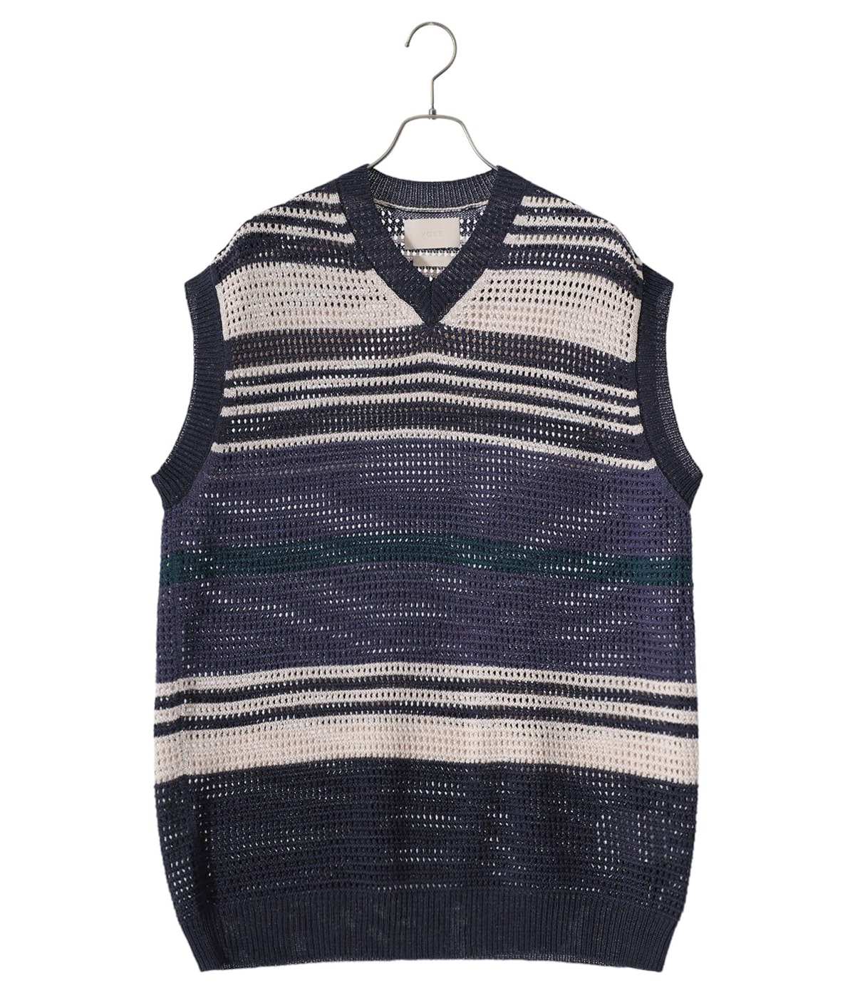 Knit Vest - ネイビー BORDER MESH KNIT VEST | YOKE(ヨーク) / トップス ベスト