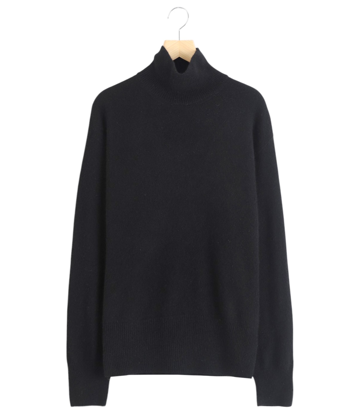 新品タグ付き　Theory Regal Wool Tneck PNタートルニット ST715-blk-01.jpg