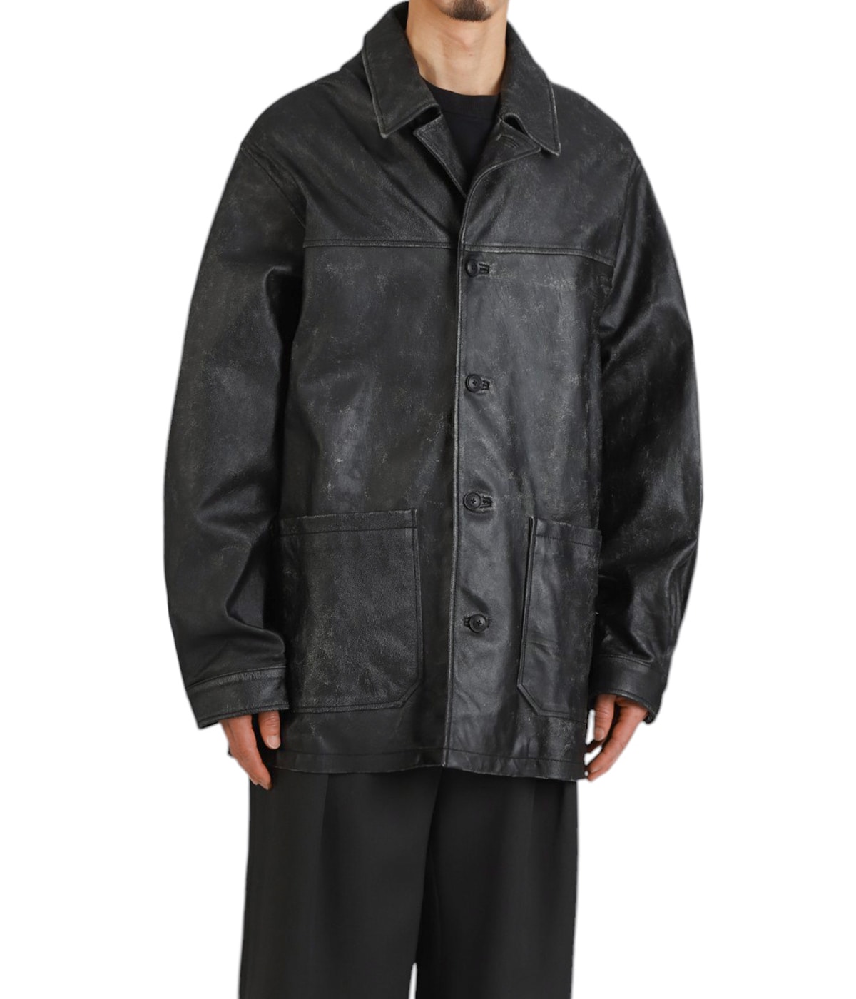 YOKE ムートンジャケット CRACKED GOAT LEATHER CAR COAT | YOKE(ヨーク) / アウター