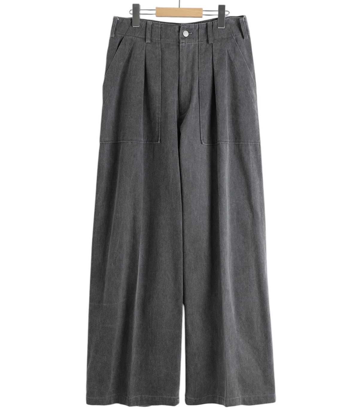 YOKE 1TUCK WIDE TROUSERS ブラック スラックス YOKE 1TUCK WIDE TROUSERS ブラック スラックス メンズ