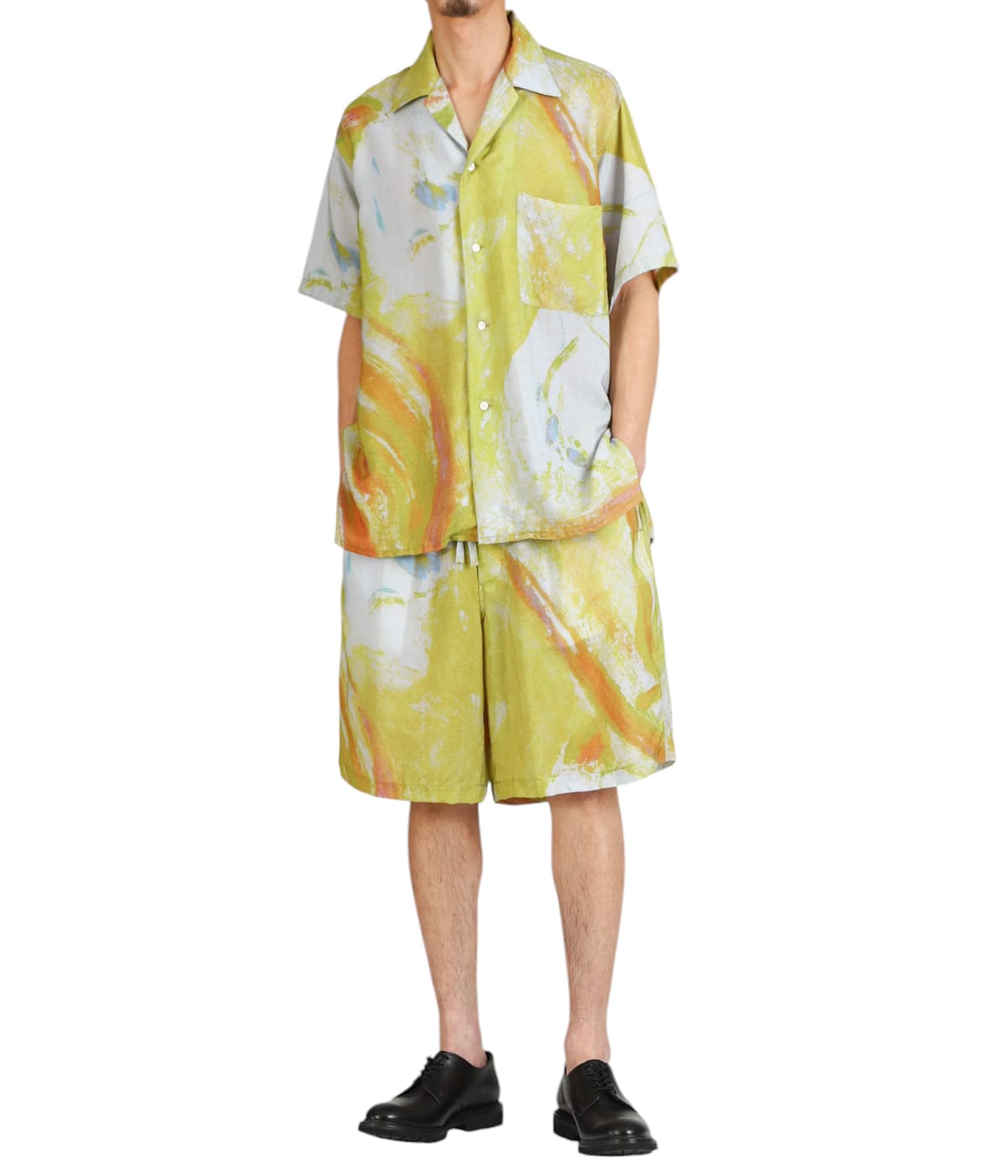25SS YOKE Flower Open Collar Shirt シャツ YOKE(ヨーク) FLOWER PRINTED OPEN COLLAR SHIRT オープンカラー