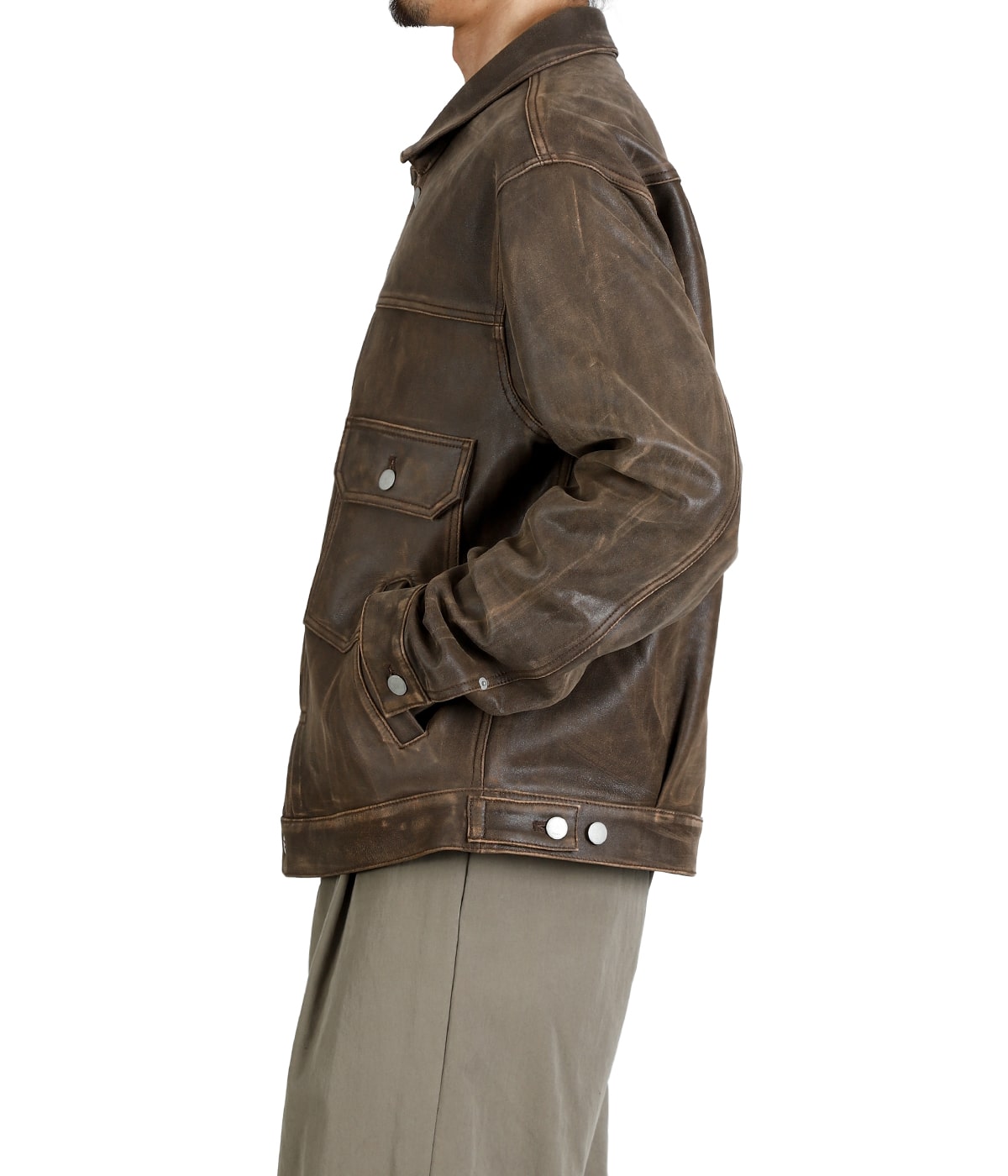 Cracked Leather Trucker Jacket | YOKE(ヨーク) / アウター レザー