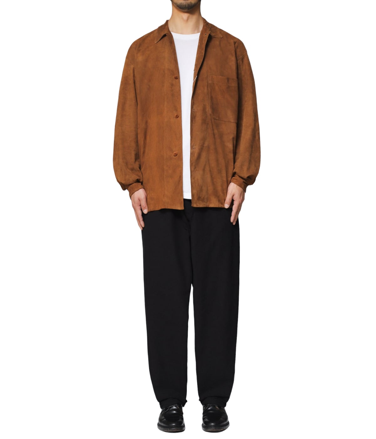 コモリ　スウェード　レザー　シャツ COMOLI スエードコモリシャツ | Less Higashikawa