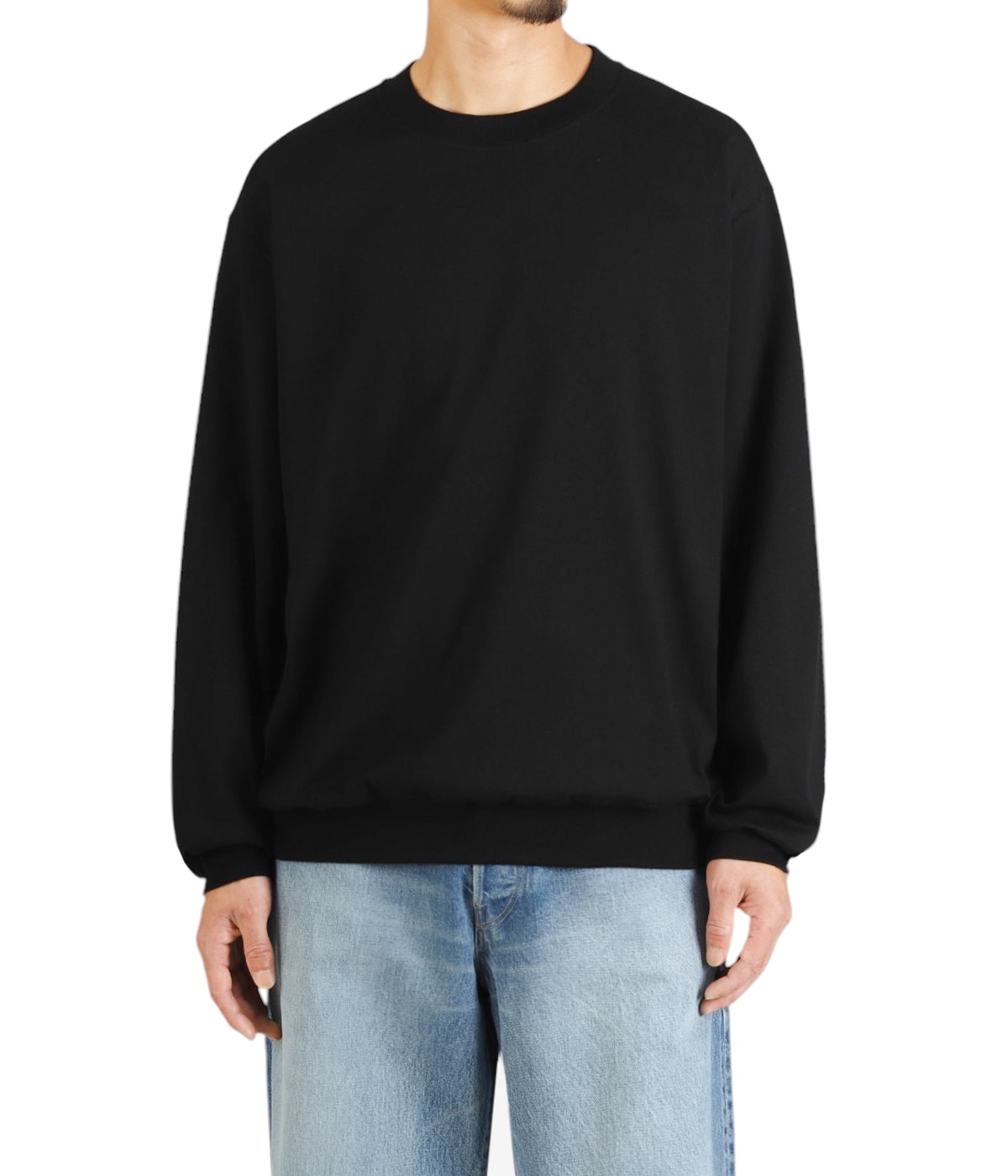 OAMC ブラック 長袖カットソー 左袖ポケット付き OAMC ブラック 長袖カットソー 左袖ポケット付き