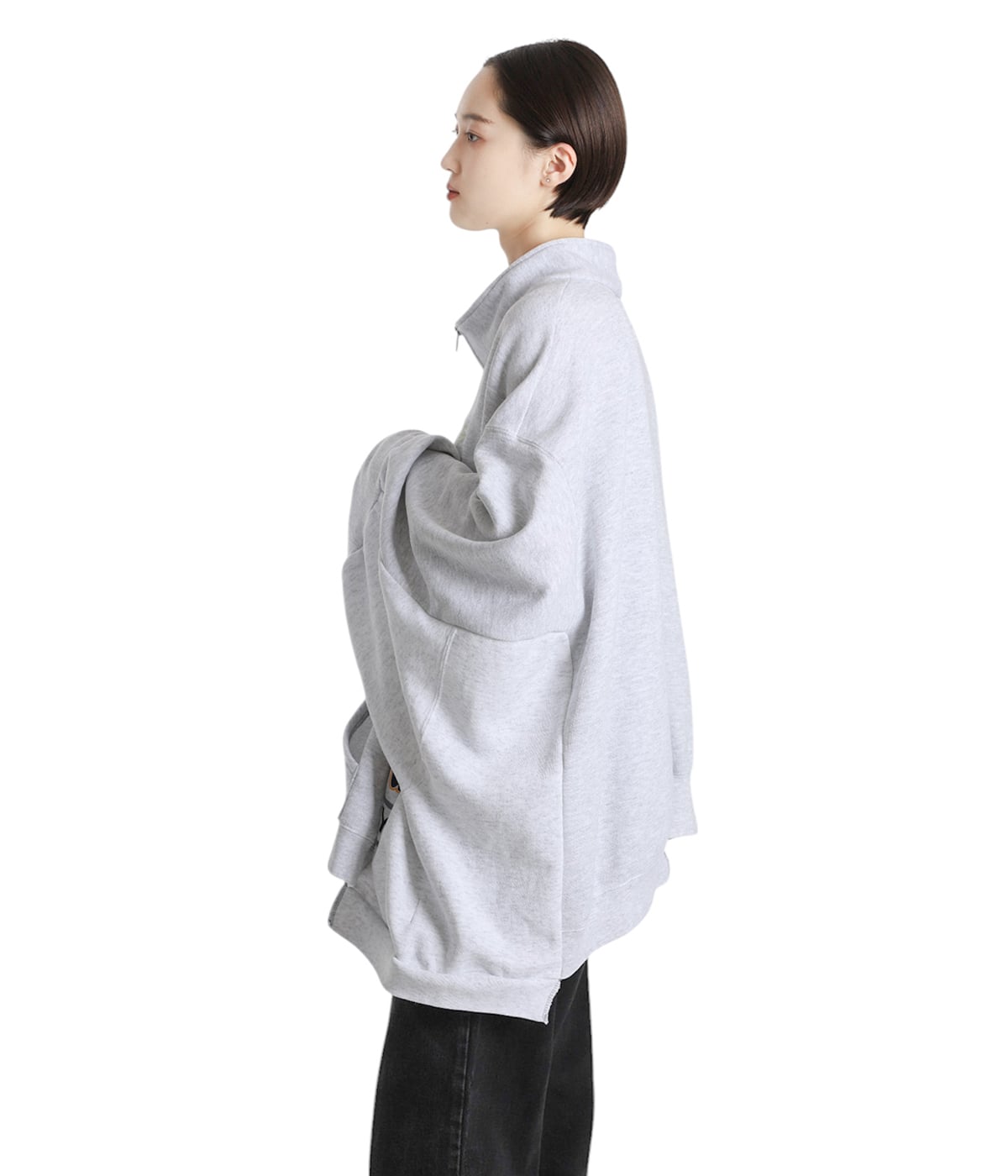 77circa リメイク ワイド スウェット トレーナー ジップ ファスナー circa make wide half zip sweat top | 77circa(ナナナナサーカ