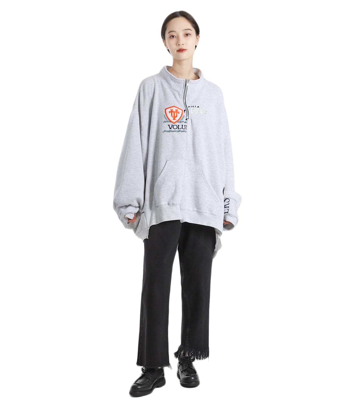 circa make wide half zip sweat top | 77circa(ナナナナサーカ