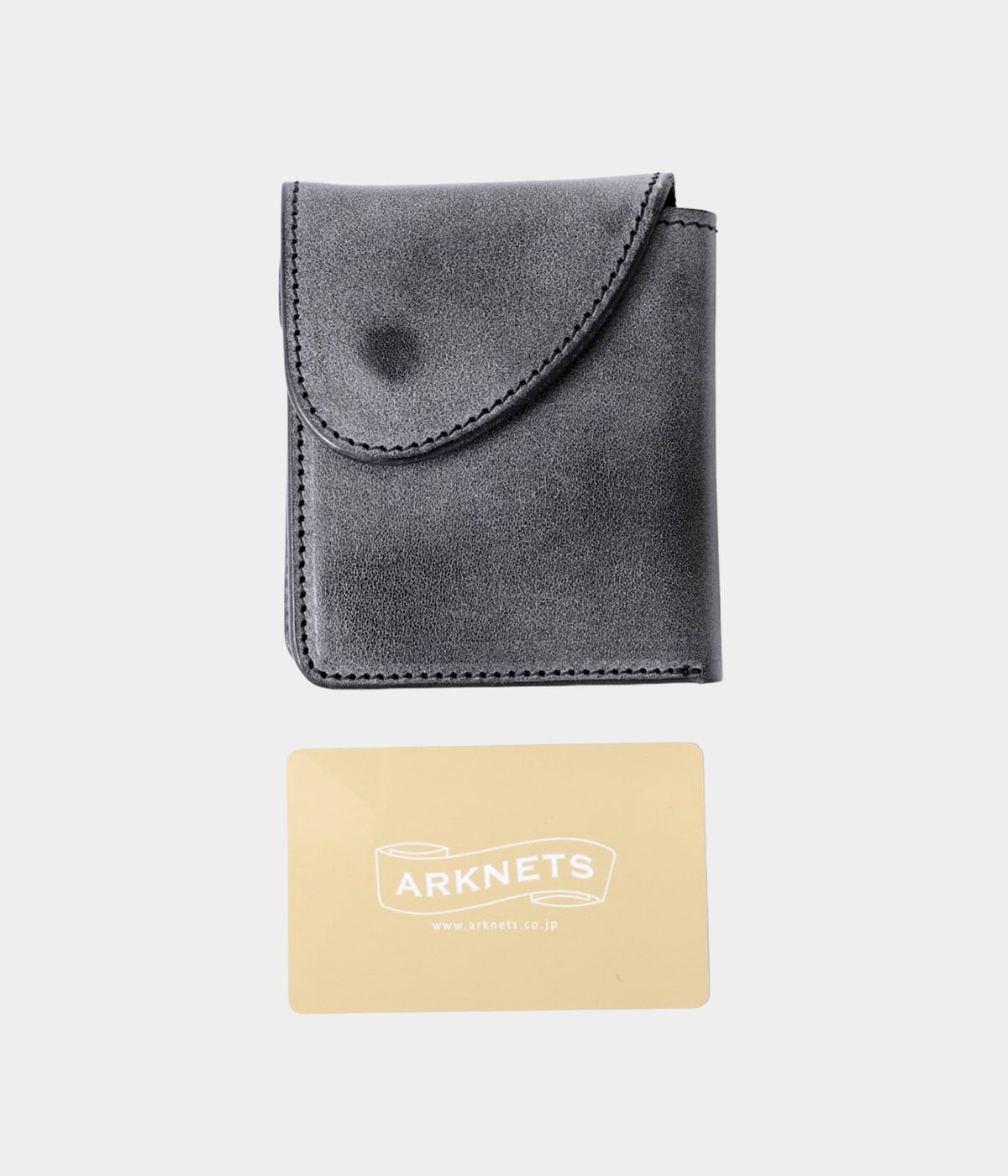 Hender Scheme 黒 レザー ウォレット　財布 Hender Scheme(エンダースキーマ) Round zip leather compact