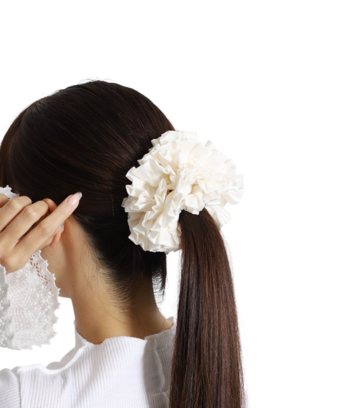 ヘアアクセサリー heyep Dot Jacquard SquareMediumScrunchie ヘイップ - heyep | Dot Jacquard Square Medium | RESTIR リステア