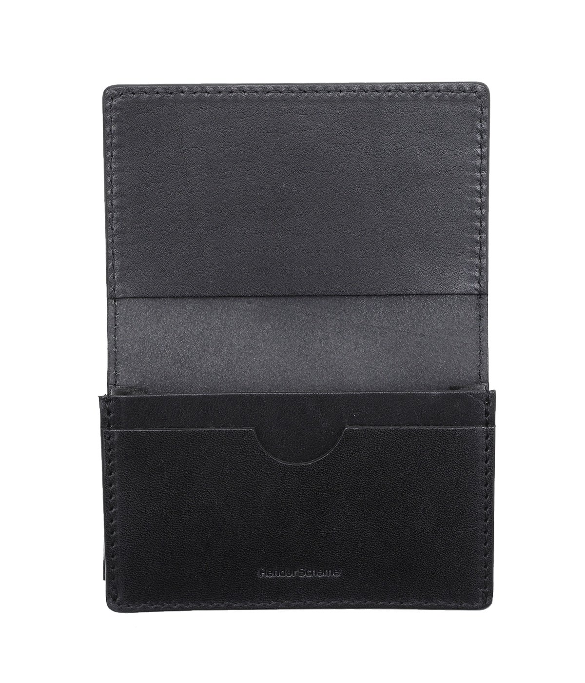 Hender Scheme 黒 レザー 名刺入れ　カードケース　定期いれ Hender Scheme (エンダースキーマ) flap card case / フラップ
